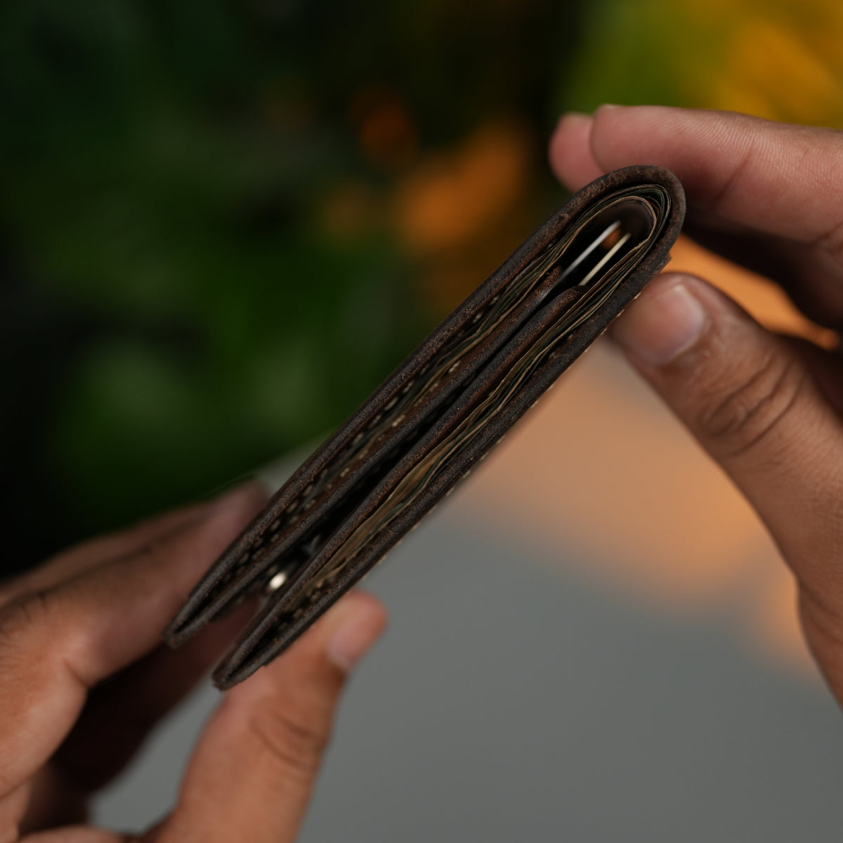 No.123 Bifold Leather Wallet | Full-Grain Pull-Up Leather