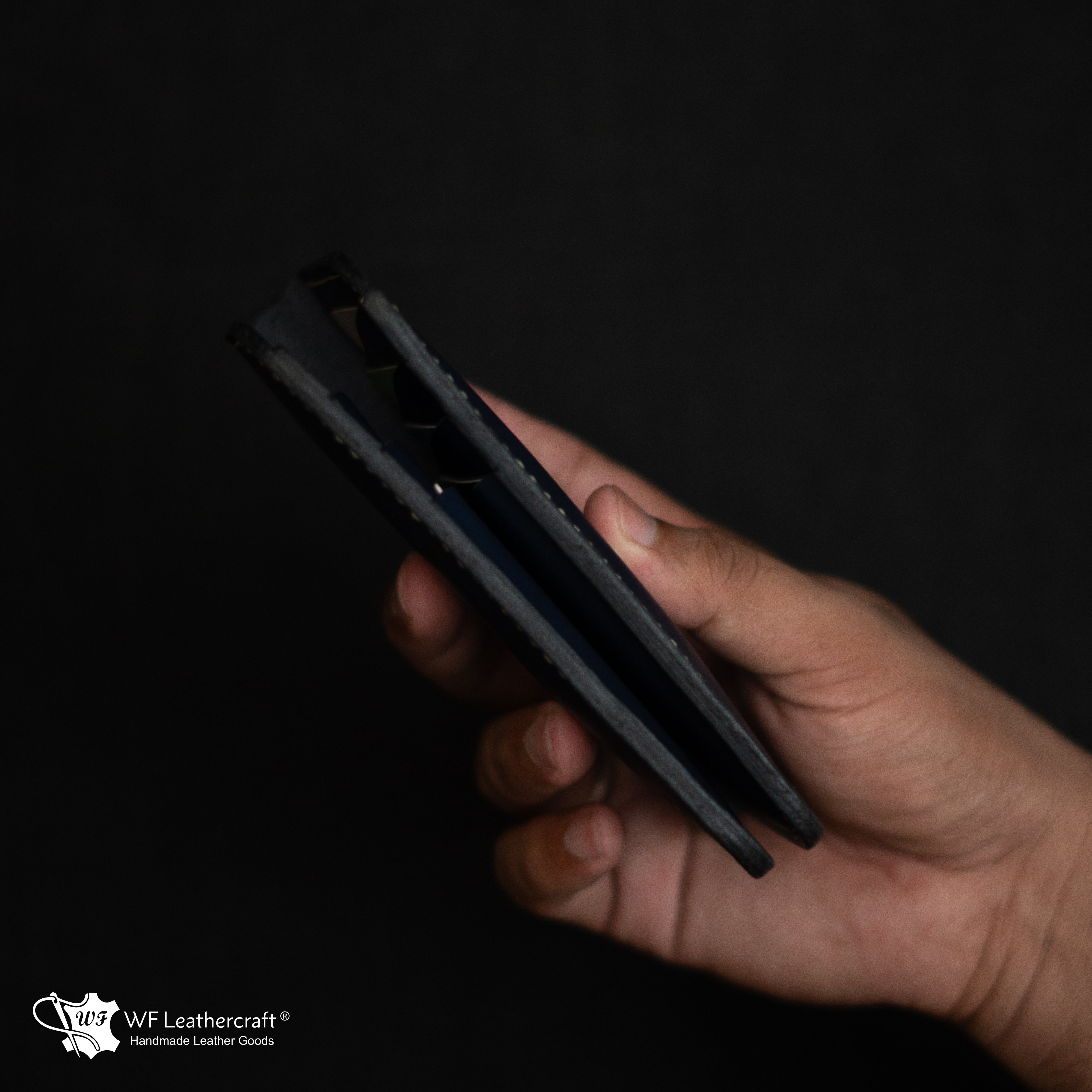 No. 102 bifold mini long wallet (Blue color )