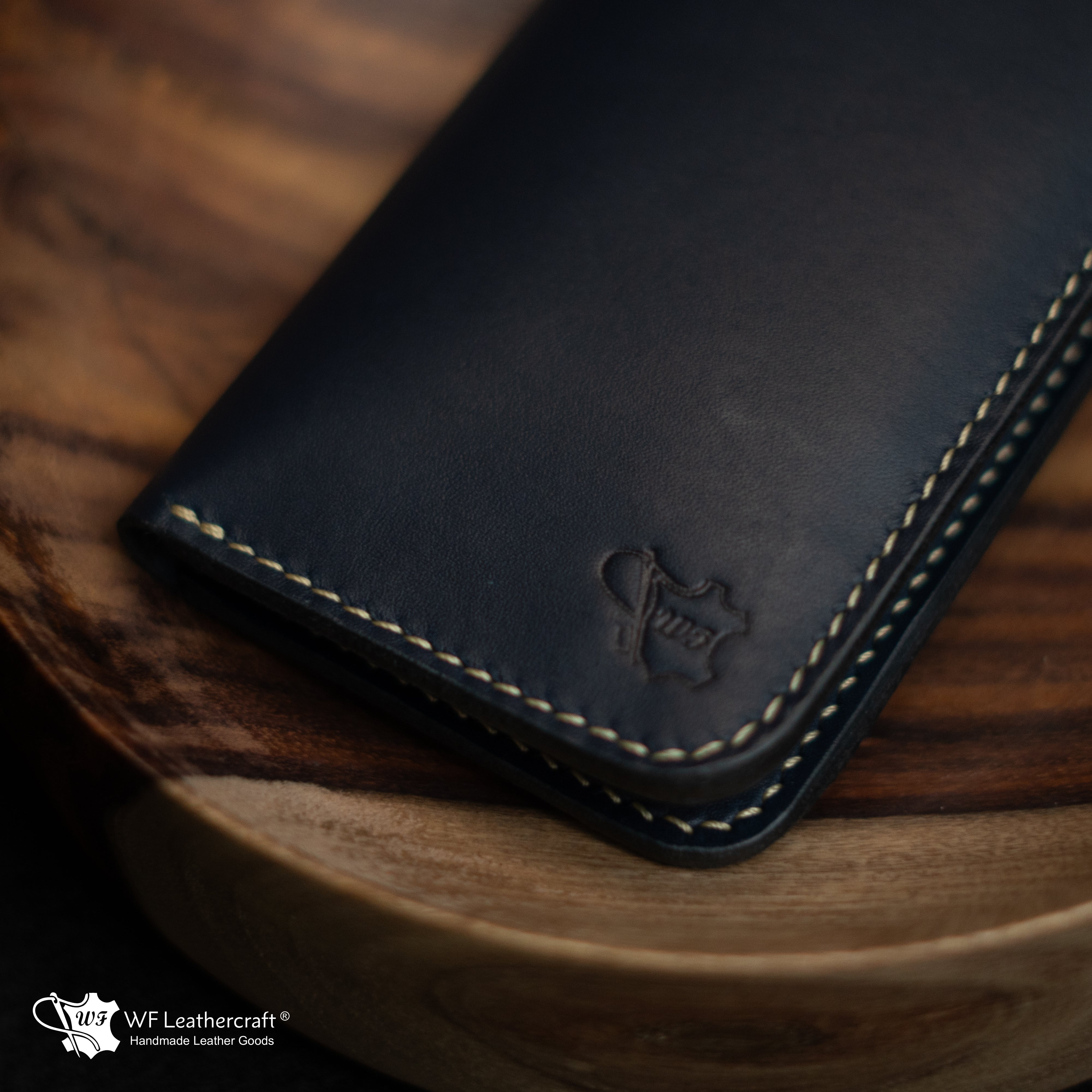 No. 102 bifold mini long wallet (Blue color )