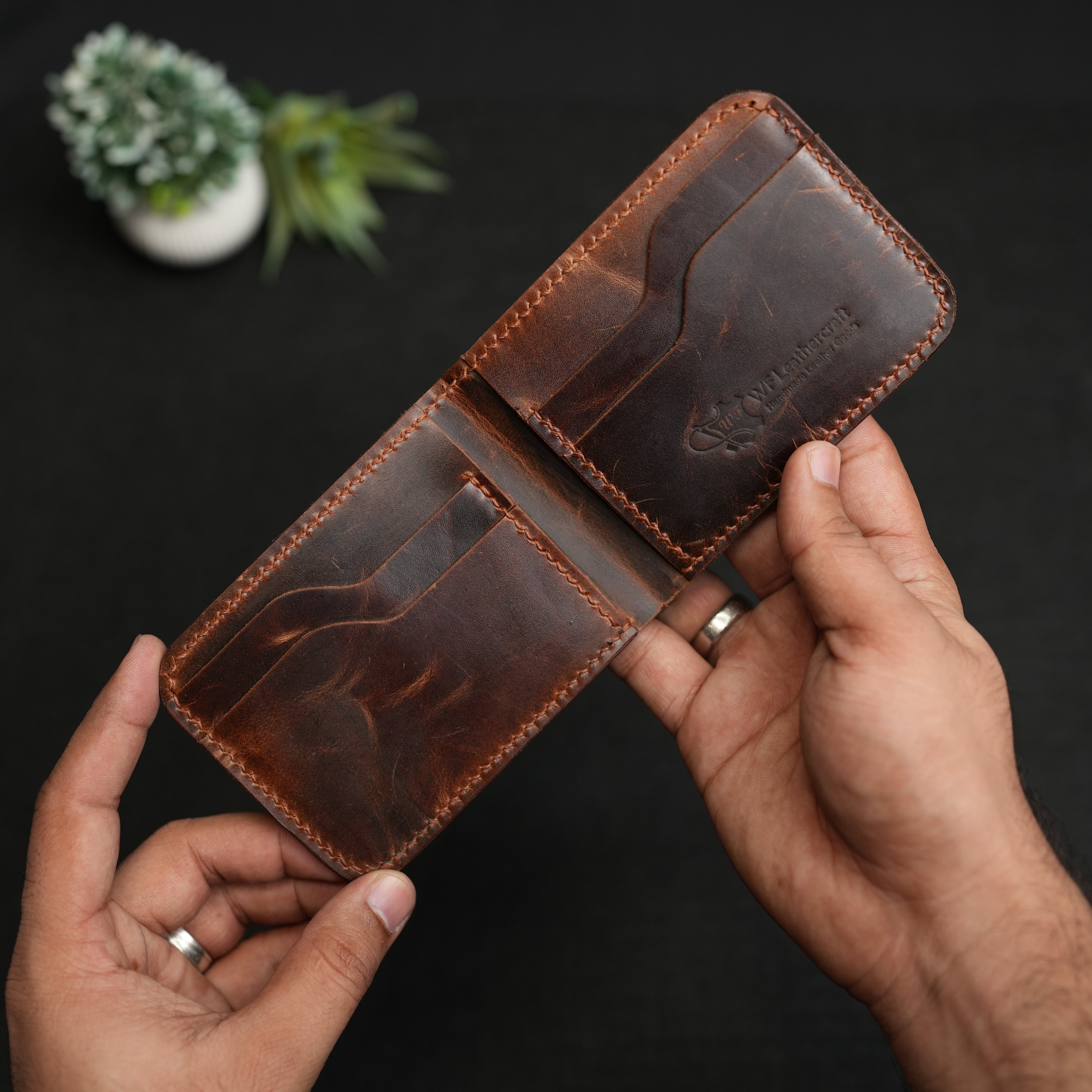 No. 55 claasic full stitshing Dark Brown color