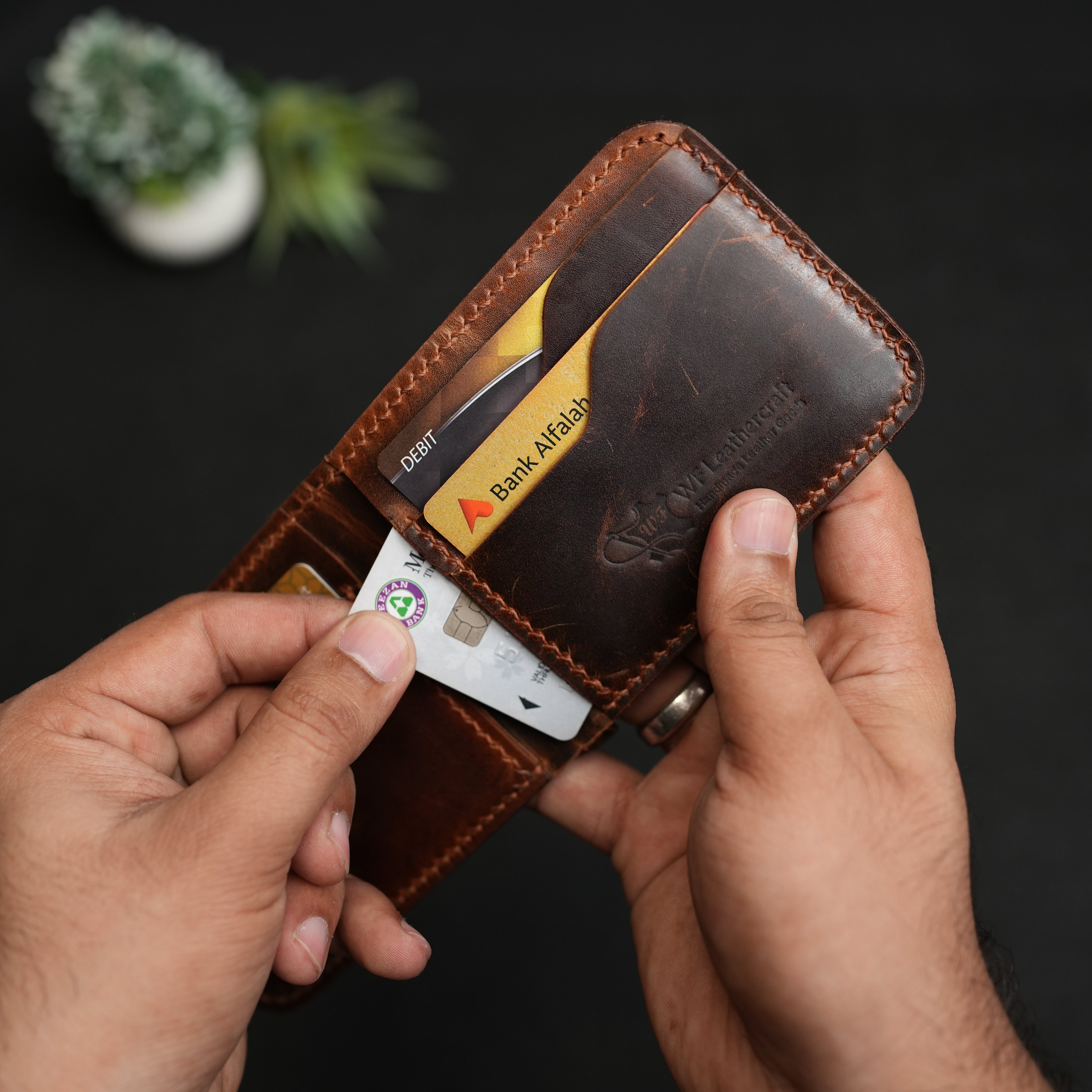 No. 55 claasic full stitshing Dark Brown color