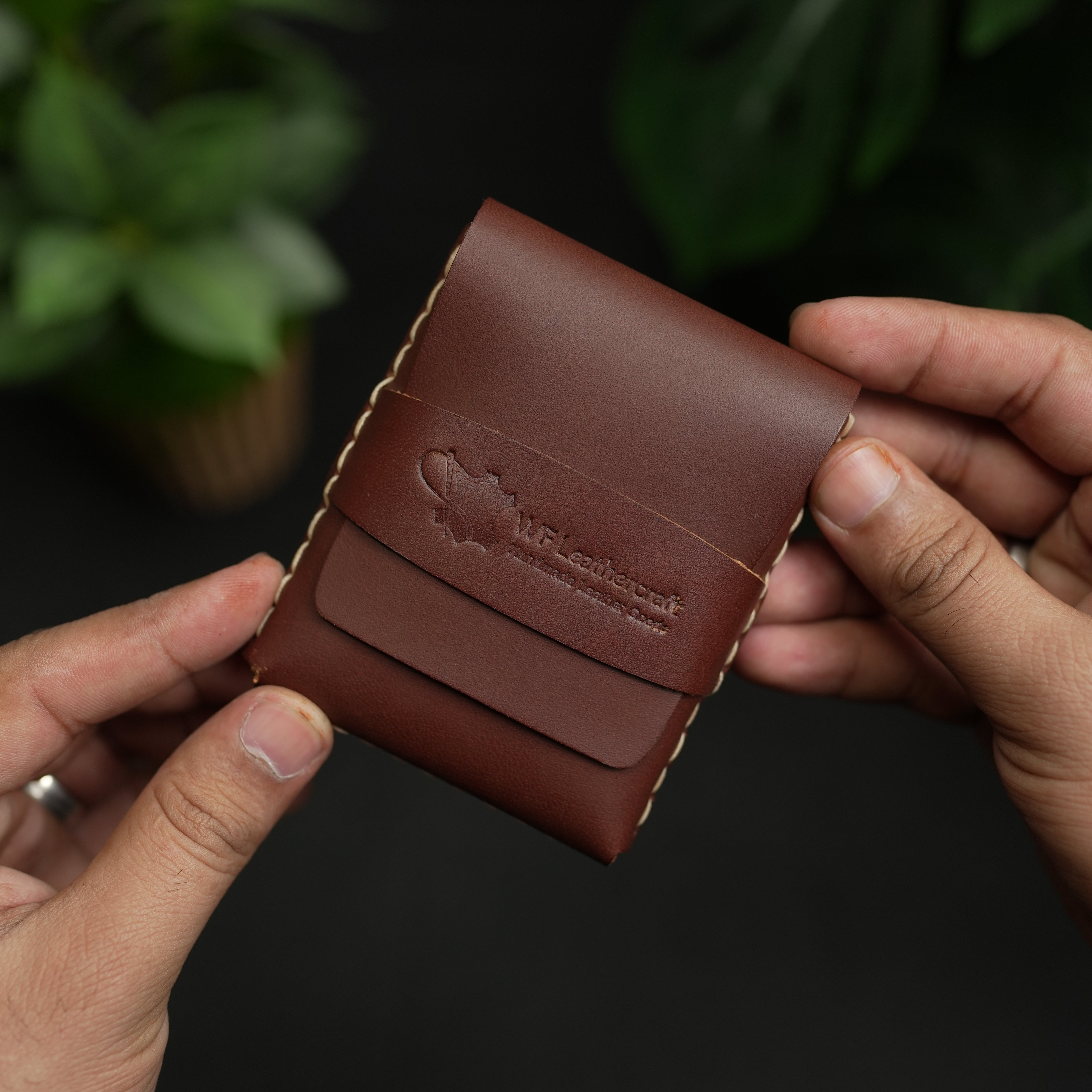 No. 101 All in one Card wallet Redish Brown color