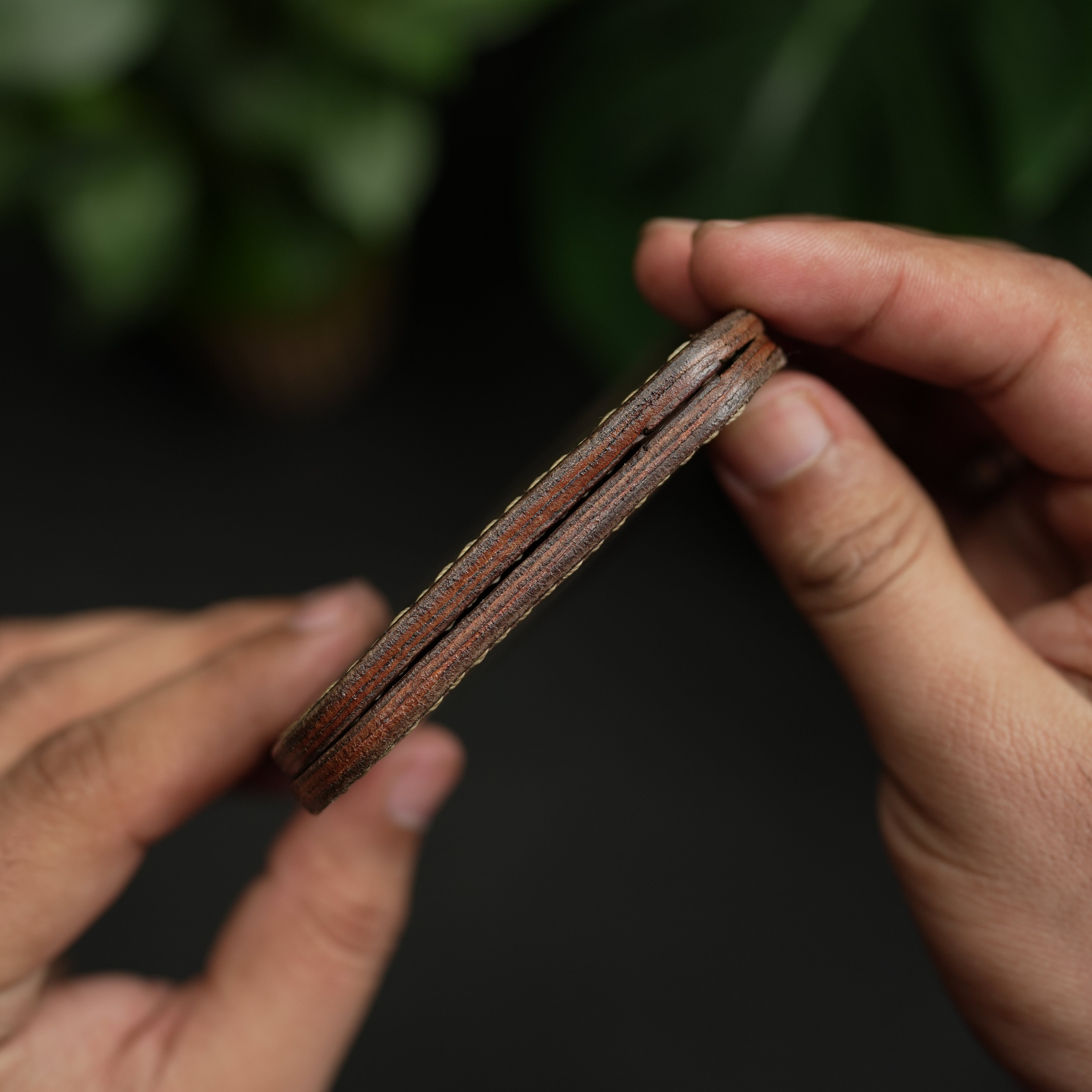 No.55-V2 Classic Bifold Wallet Dark Olive color