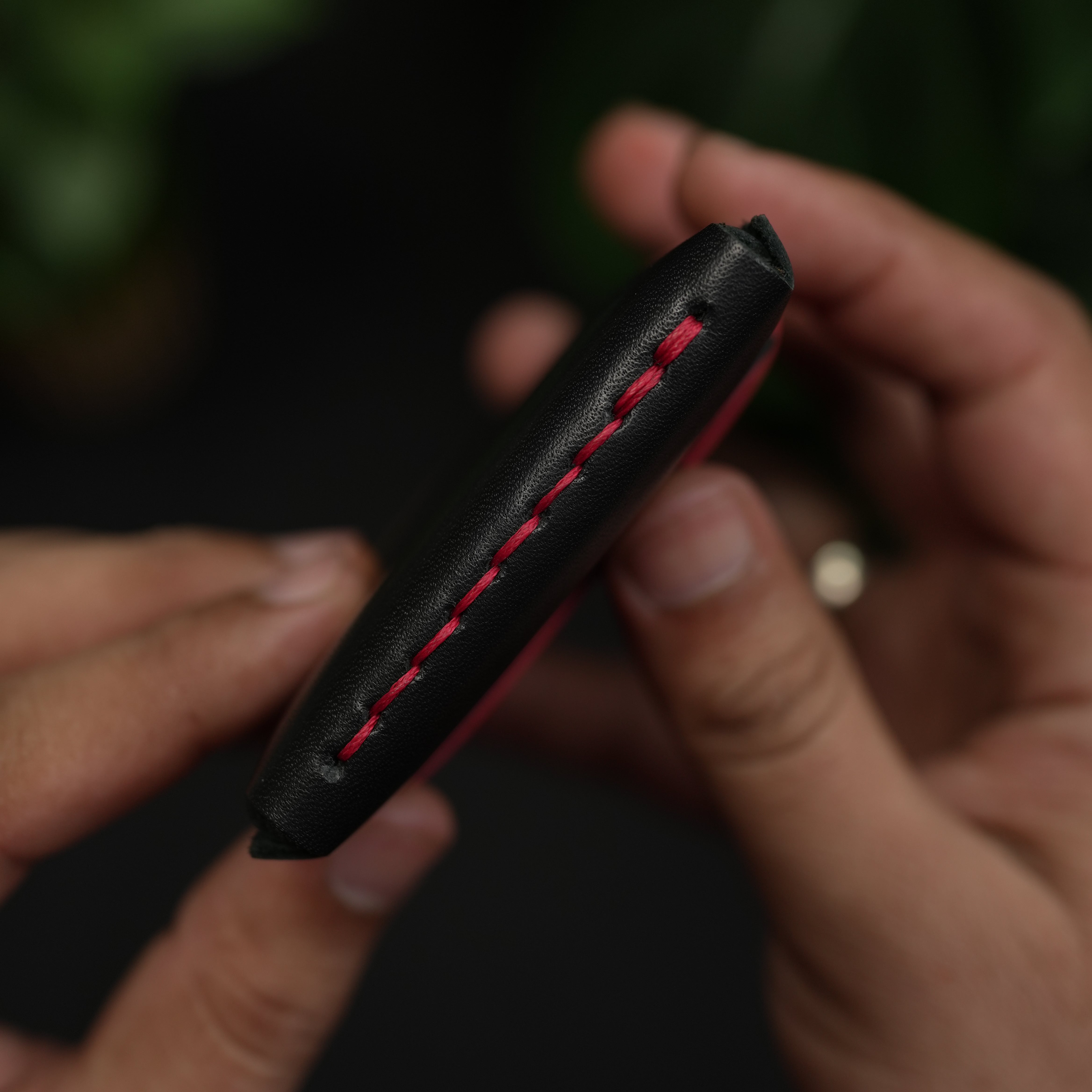 No. 101 All in one Card wallet Black with Red color