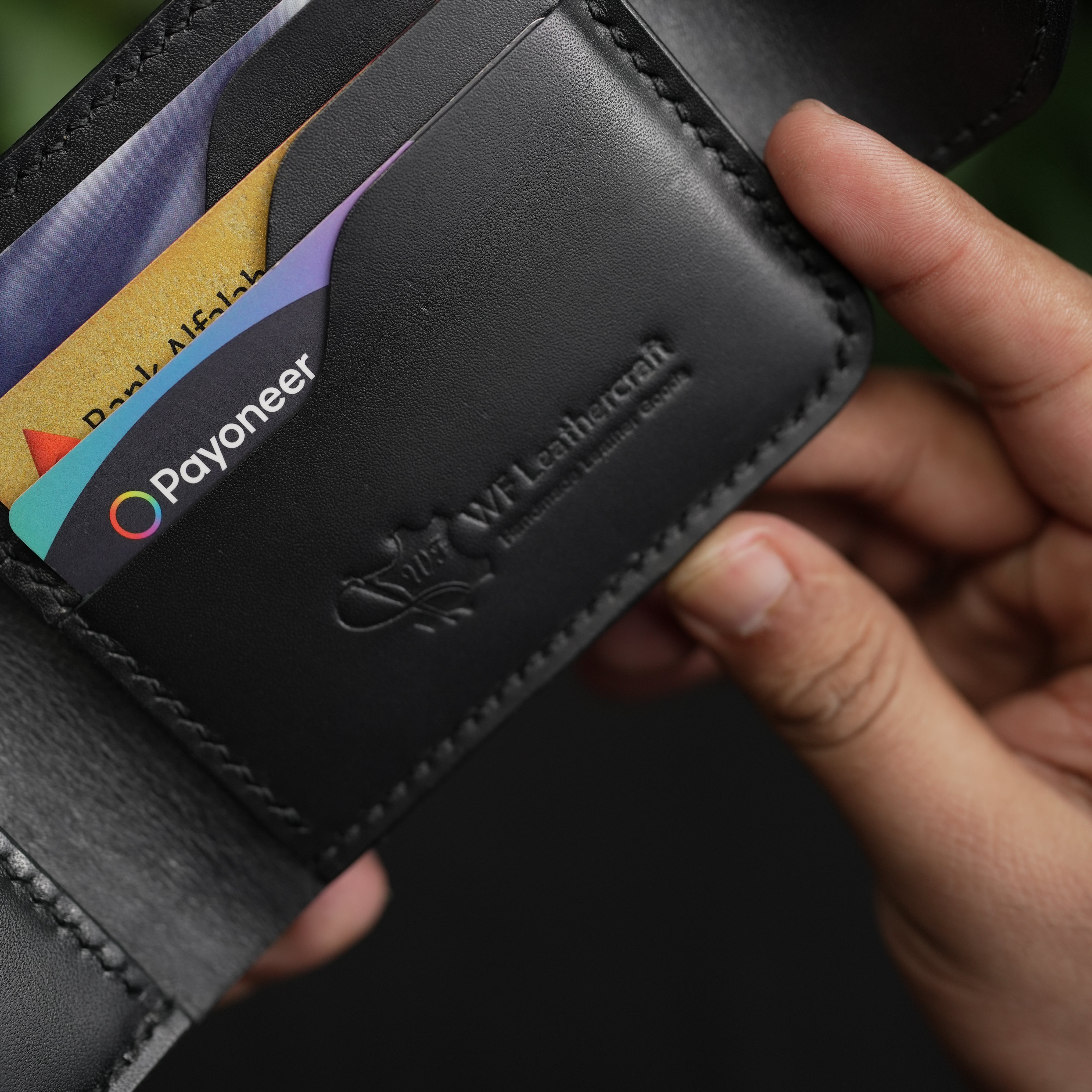 No.55 Pro claasic full optianl Leather wallet Full Black