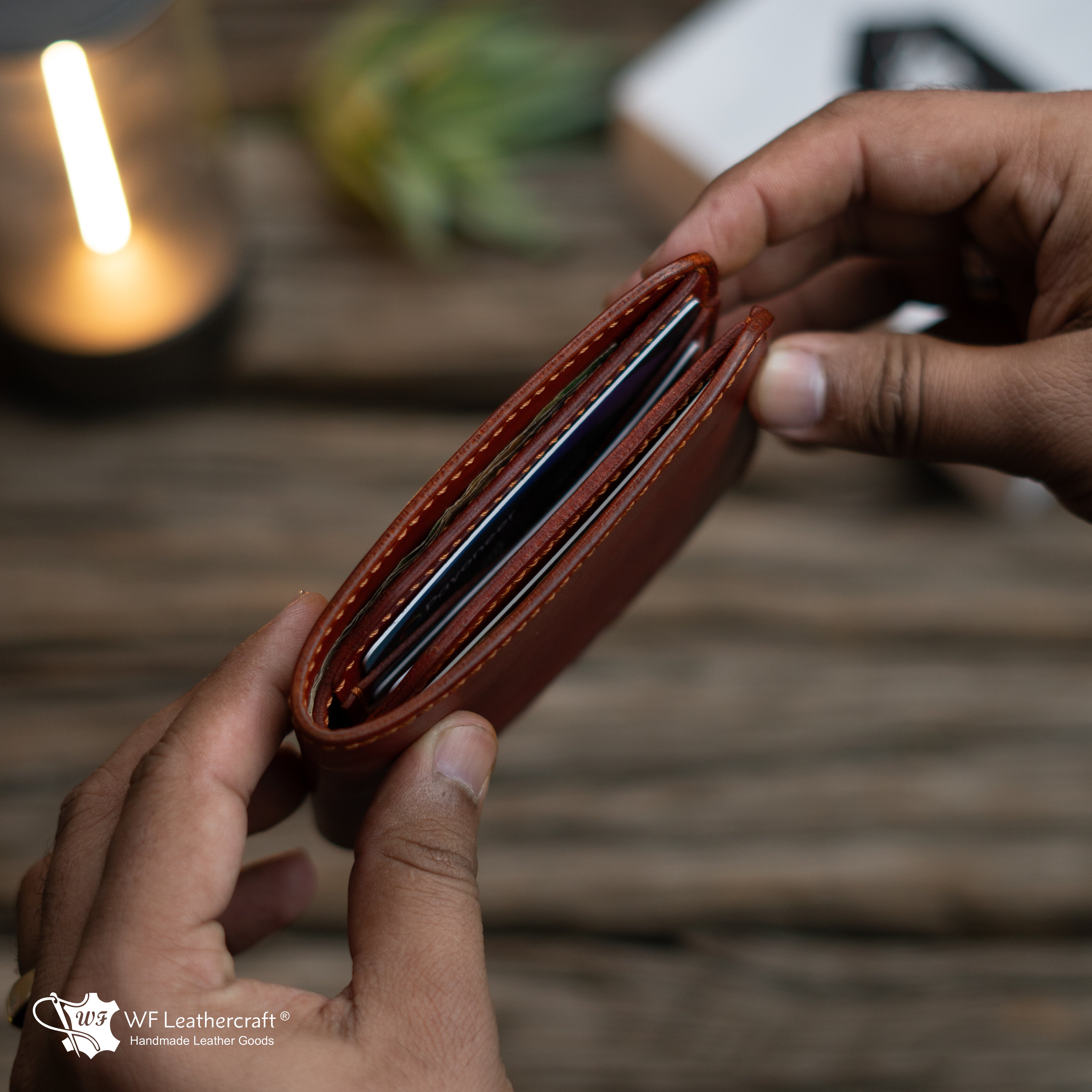 No.81 Classic Hand dye wallet Fiebing’s Leather Dye