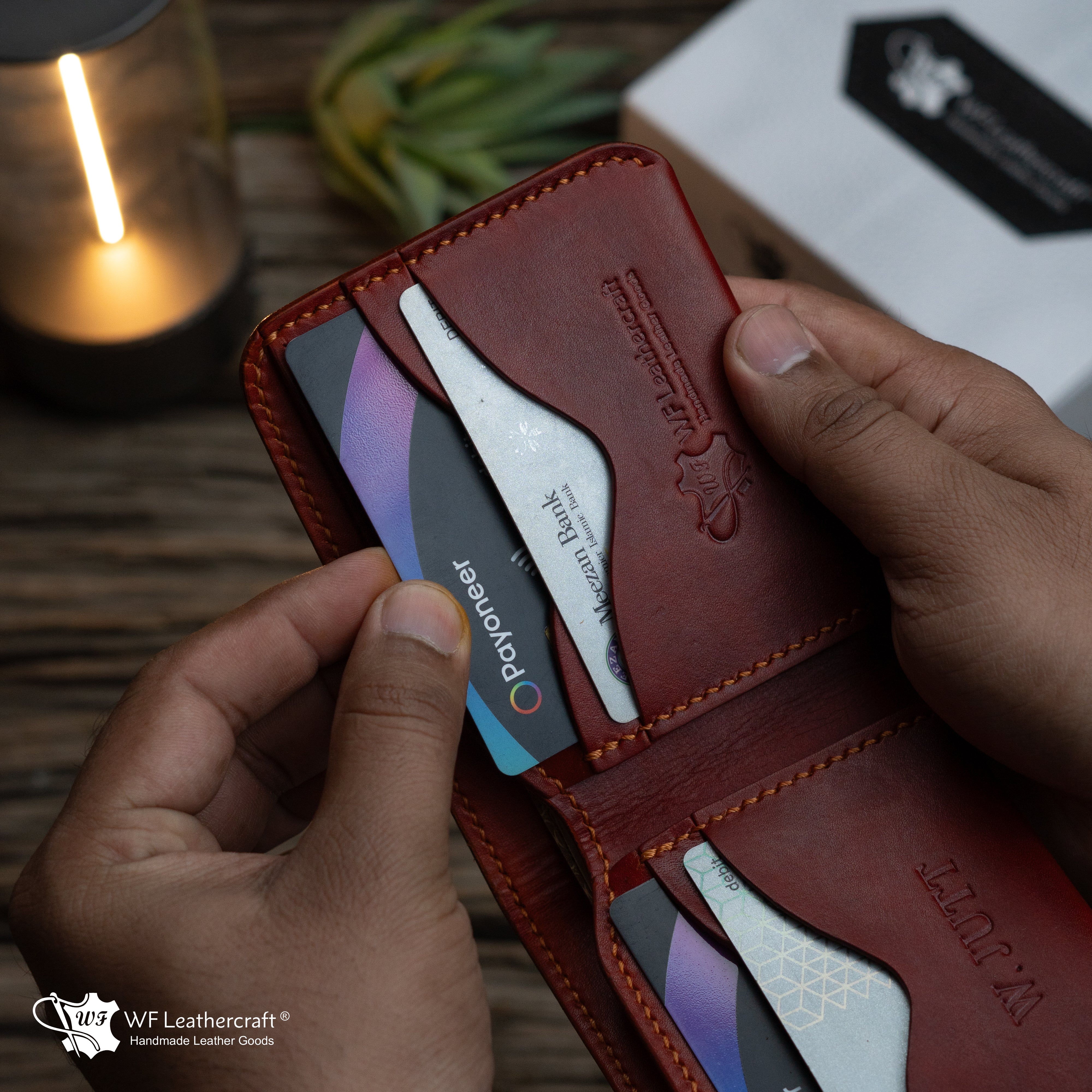 No.81 Classic Hand dye wallet Fiebing’s Leather Dye