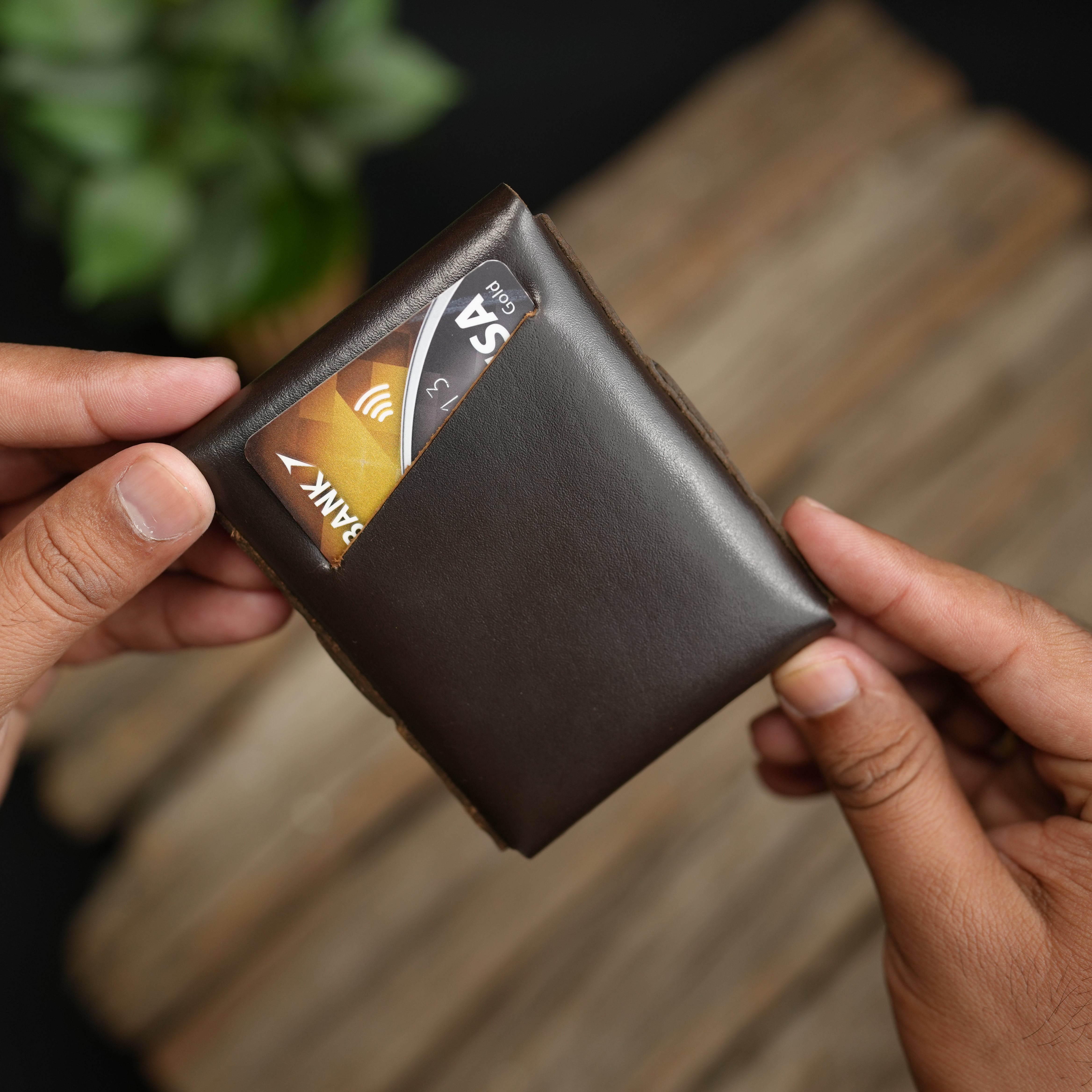 No. 101 All in one Card wallet chocolate brown color
