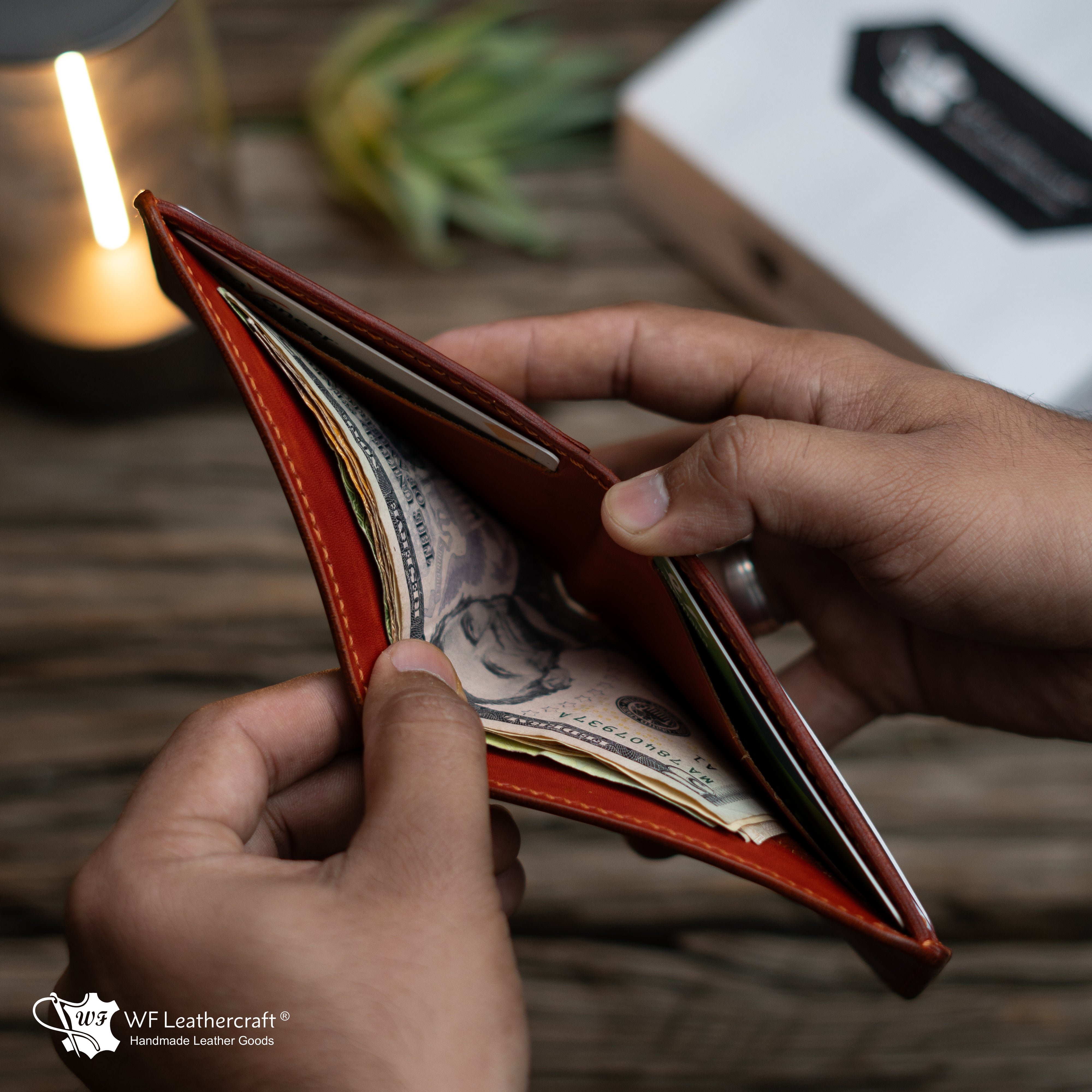 No.81 Classic Hand dye wallet Fiebing’s Leather Dye