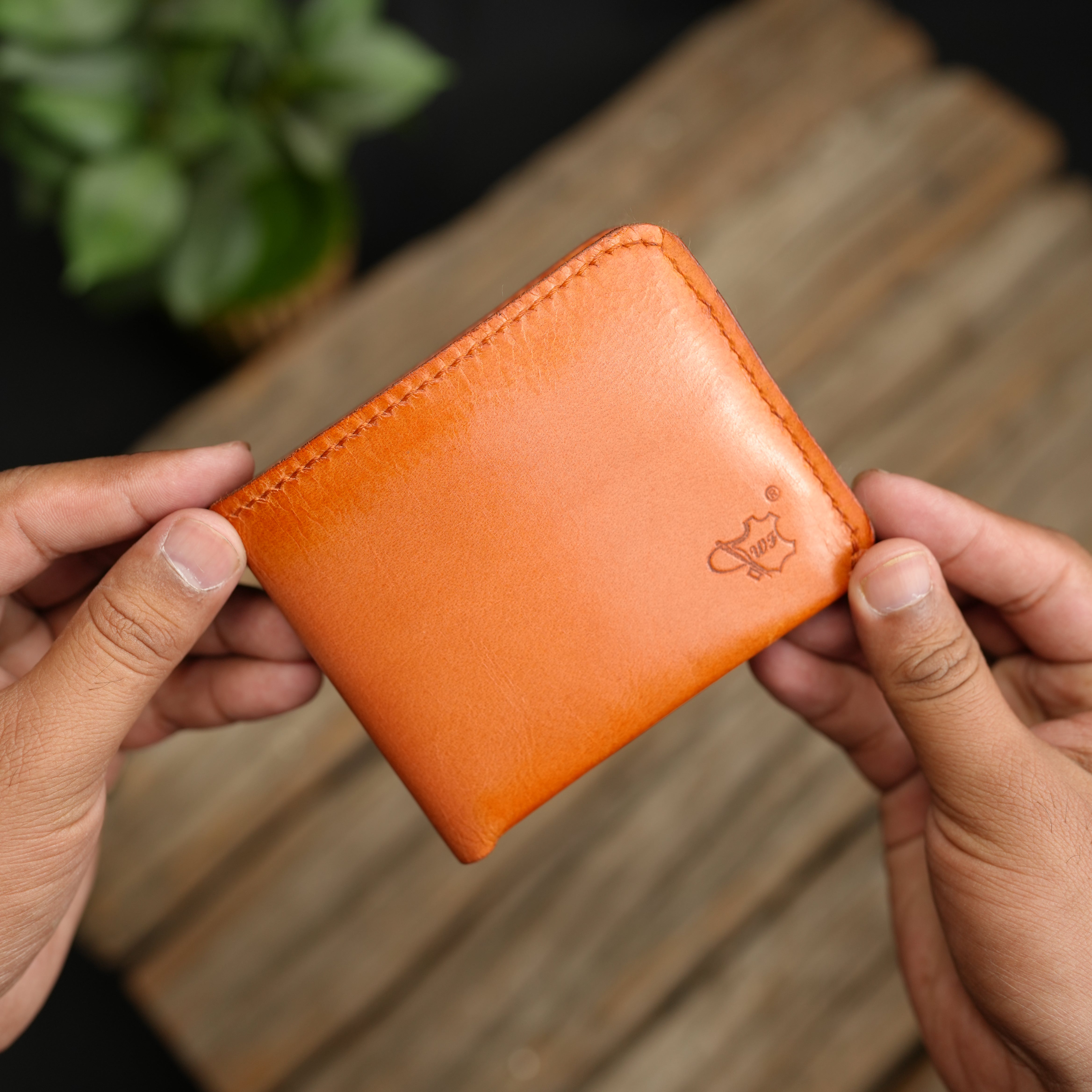 No. 81 classic full stitched bifold wallet Vintage Tan Color