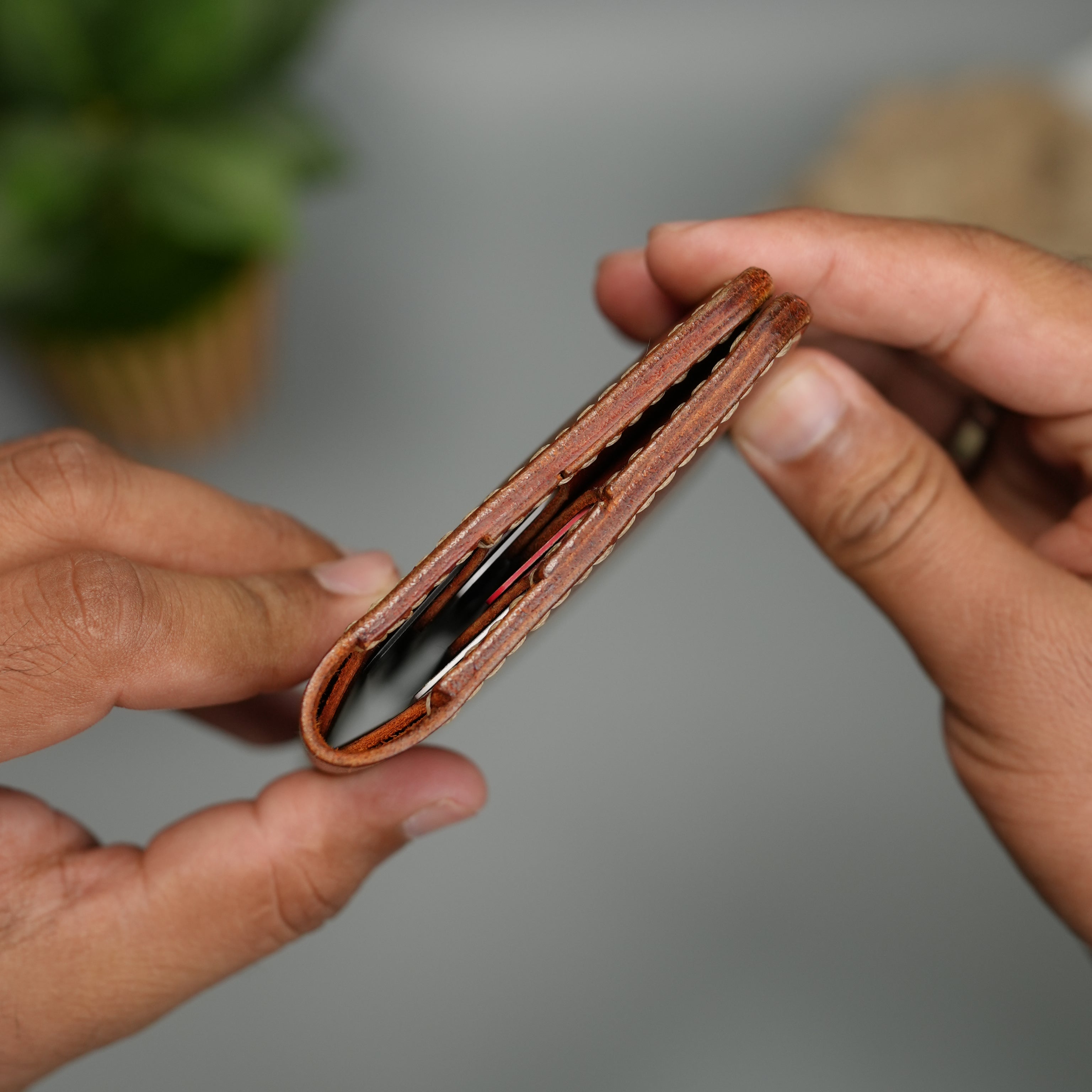 No. 111 Bifold Long leather wallet Brithish Tan Color