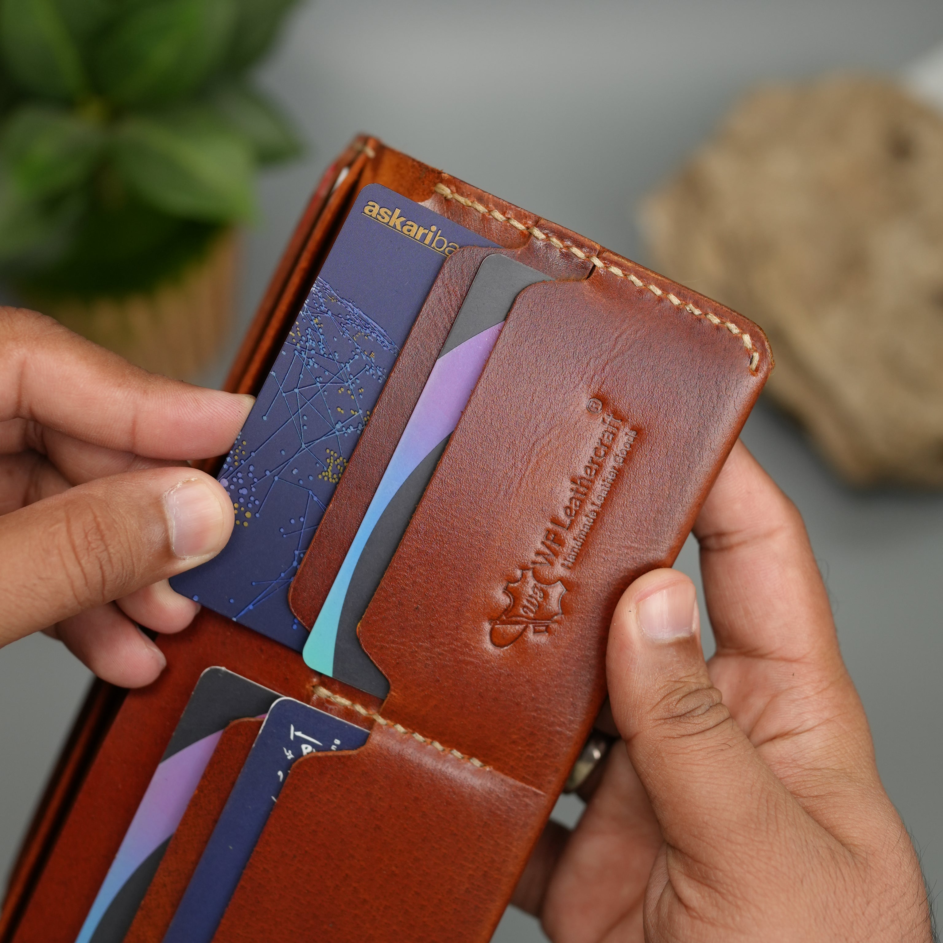No. 111 Bifold Long leather wallet Brithish Tan Color