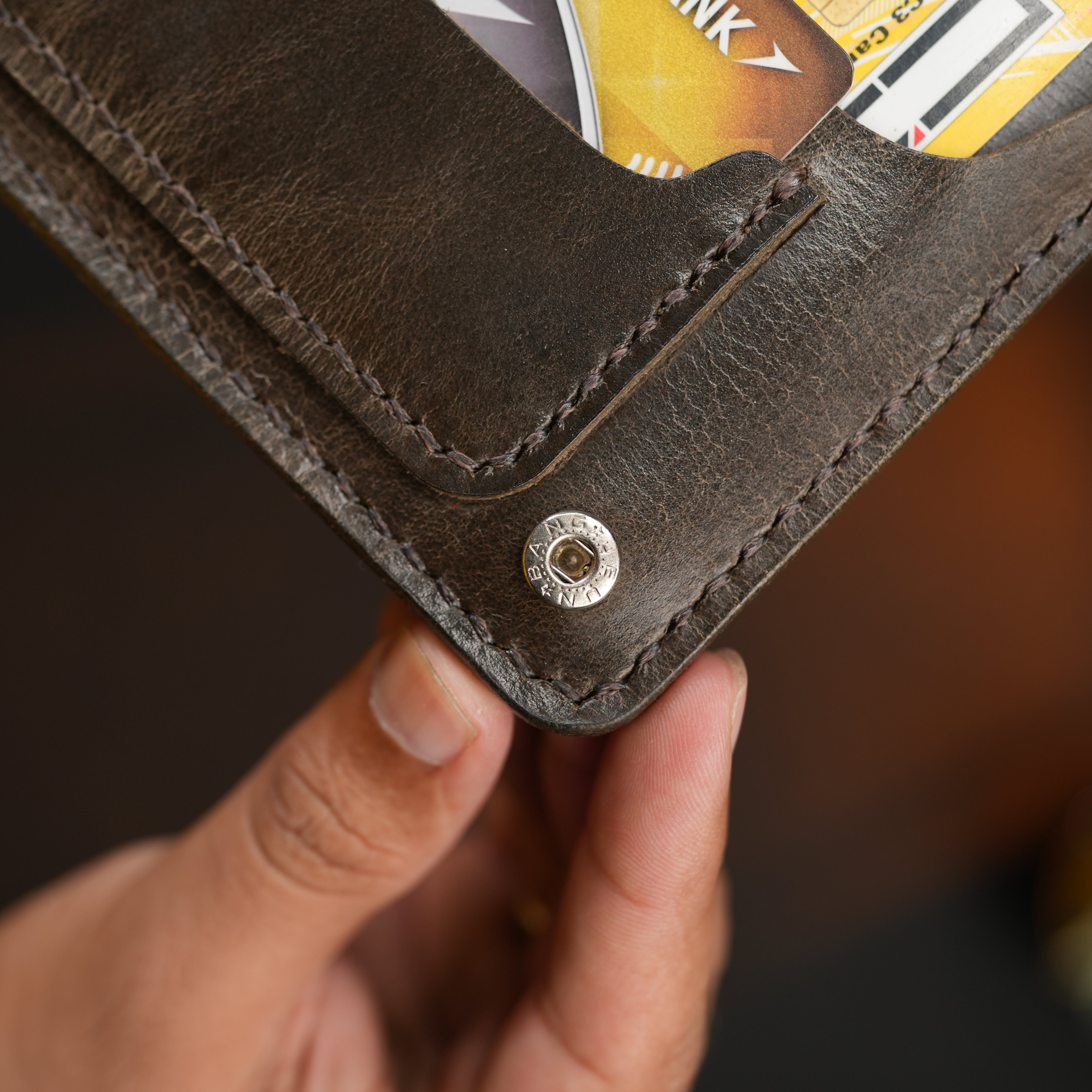 Passport Wallet Handmade Full Grain Chrome Tan Pull-Up Leather Brown Color