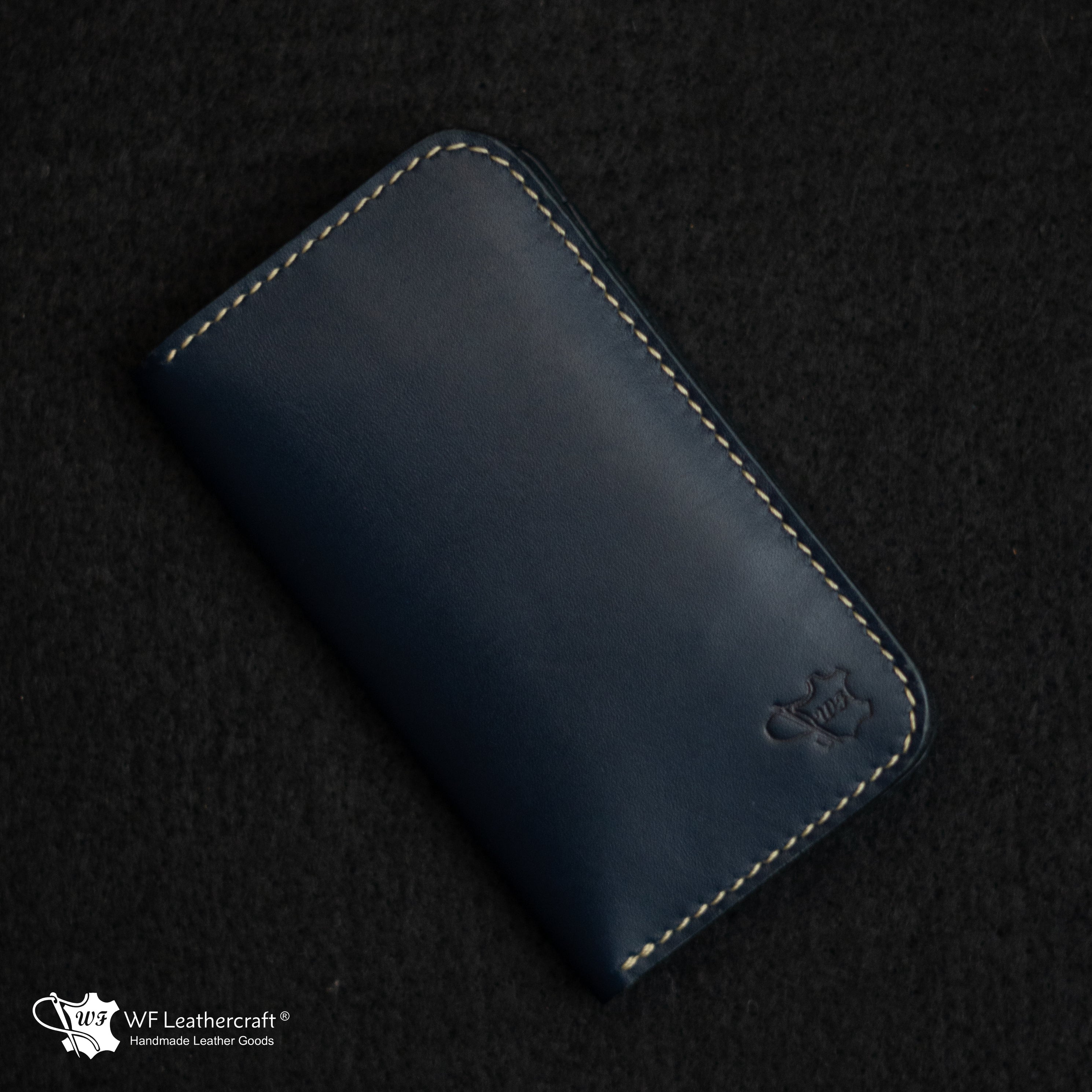 No. 102 bifold mini long wallet (Blue color )