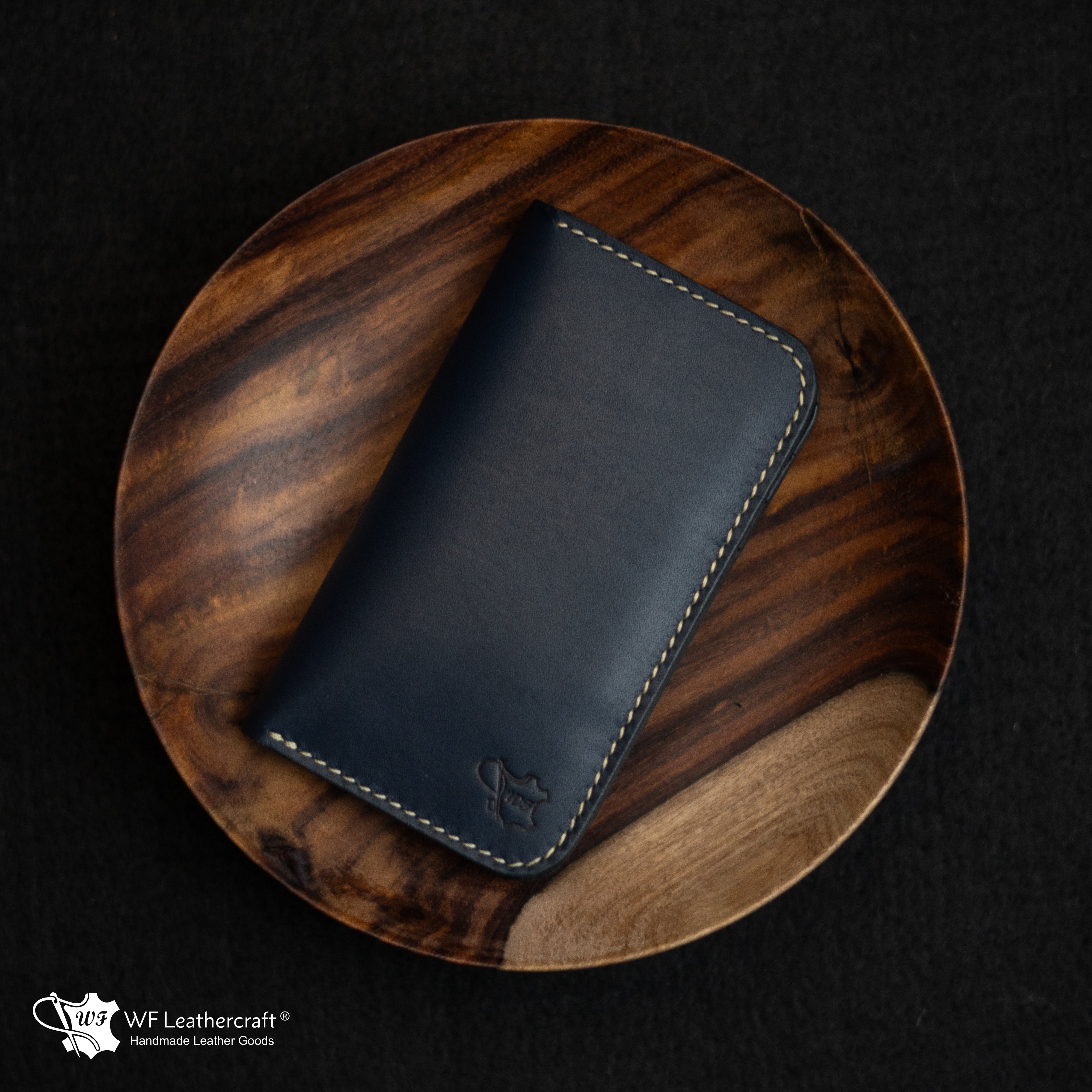 No. 102 bifold mini long wallet (Blue color )