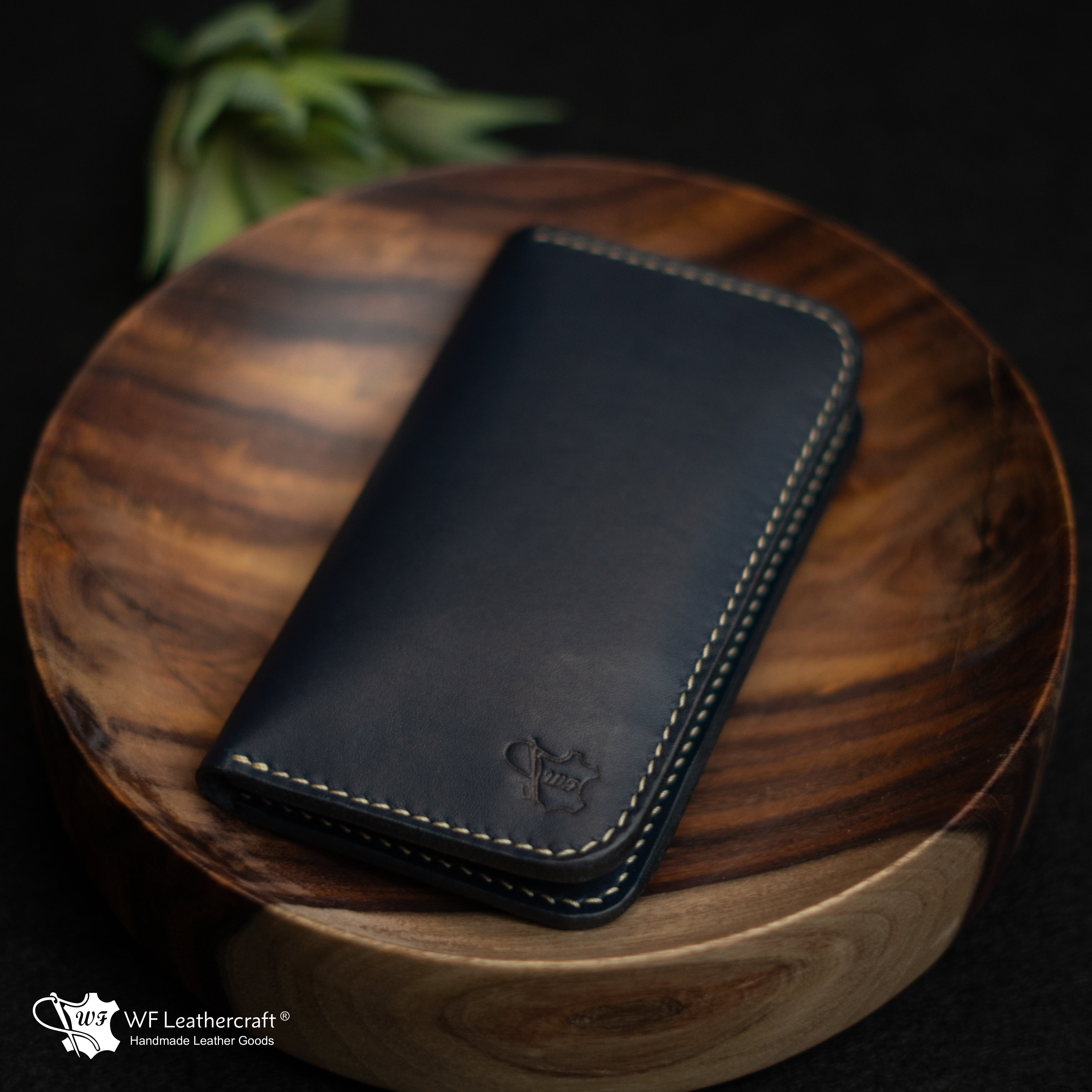 No. 102 bifold mini long wallet (Blue color )