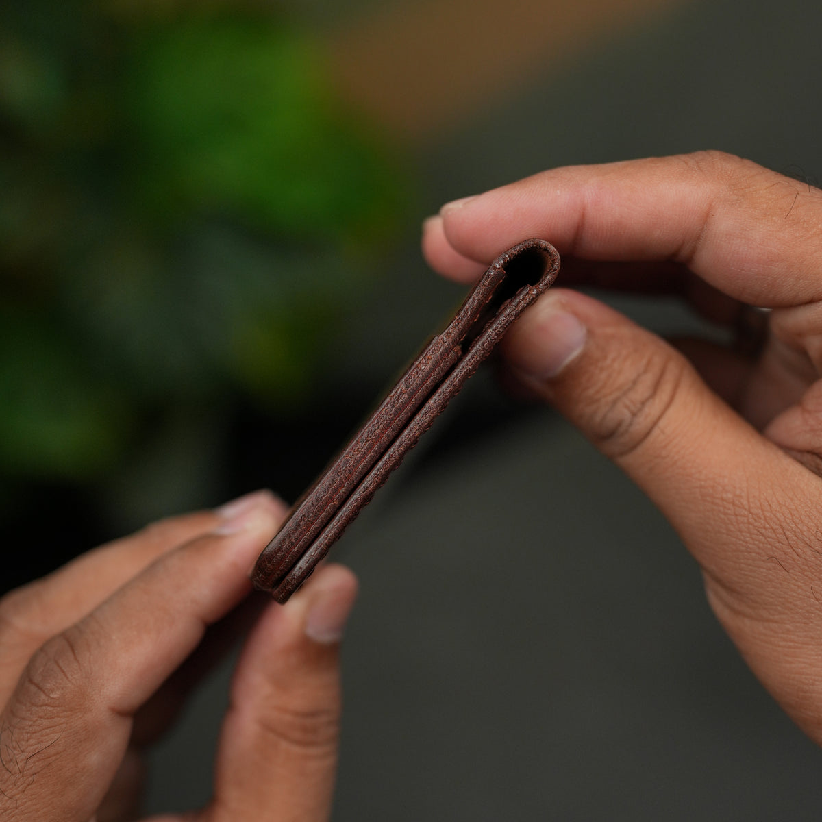 No. 120 Bifold Leather wallet Brown Color