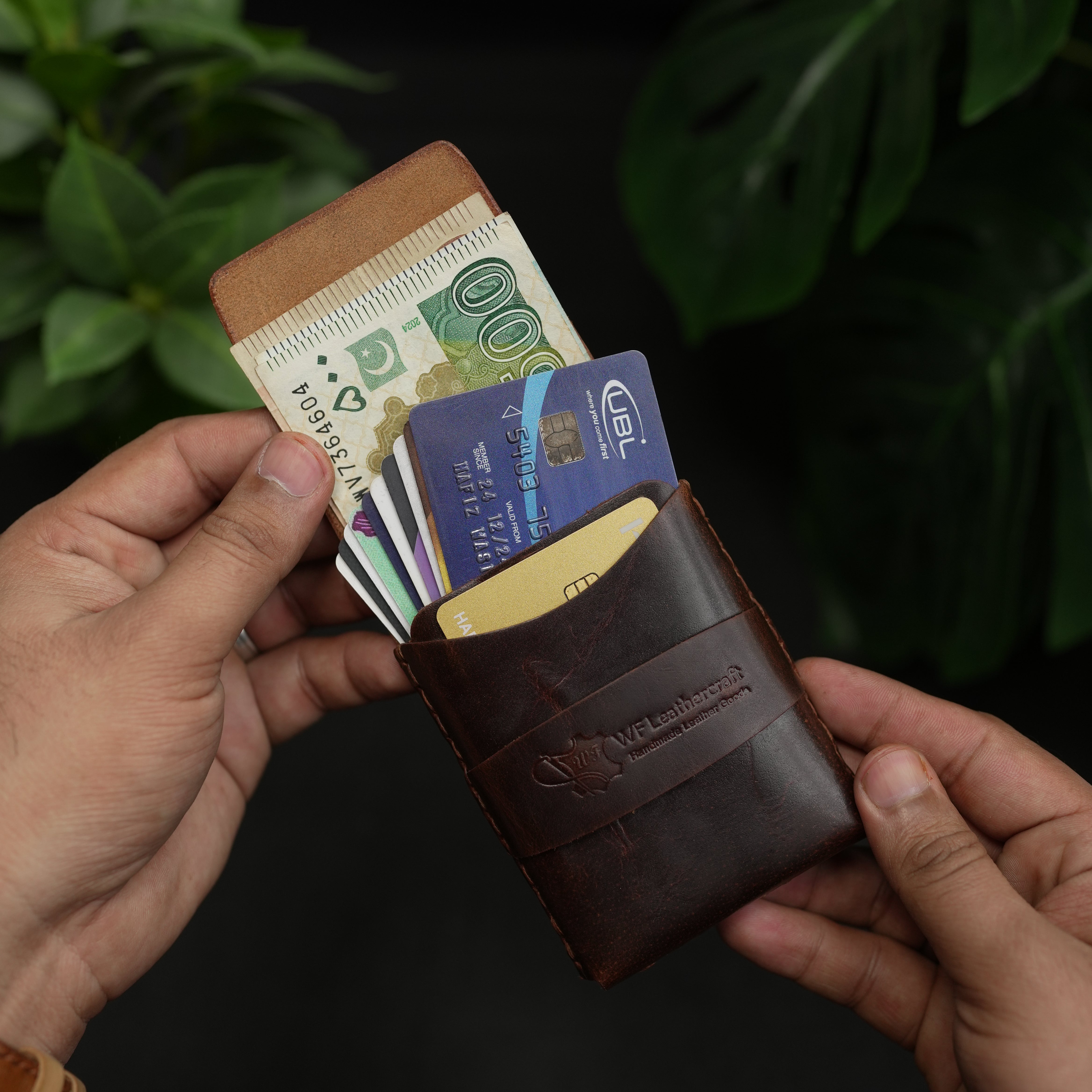 No. 101 All in one Card wallet Vintage Brown color