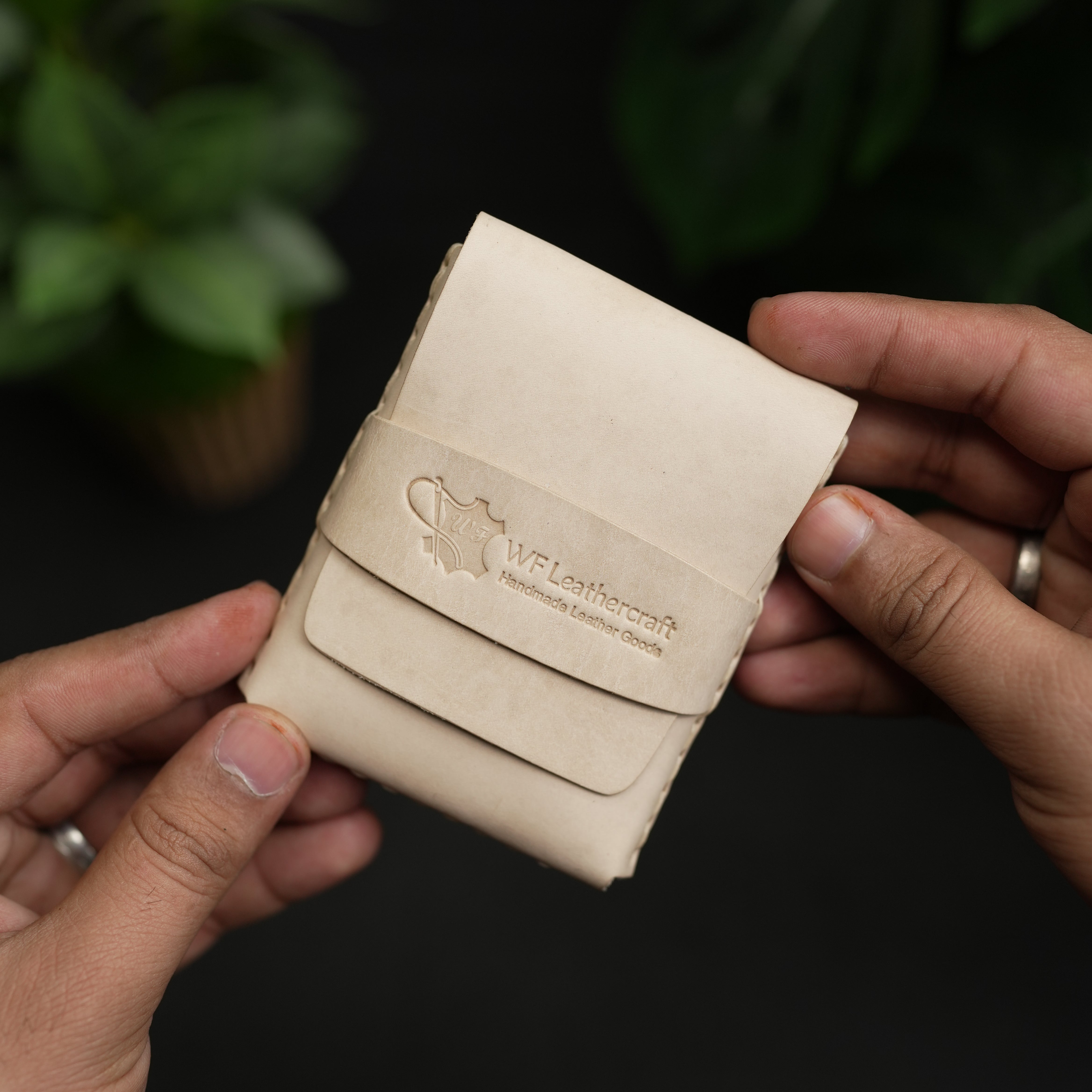 No. 101 All in one Card wallet natural Vegetable Tanned leather