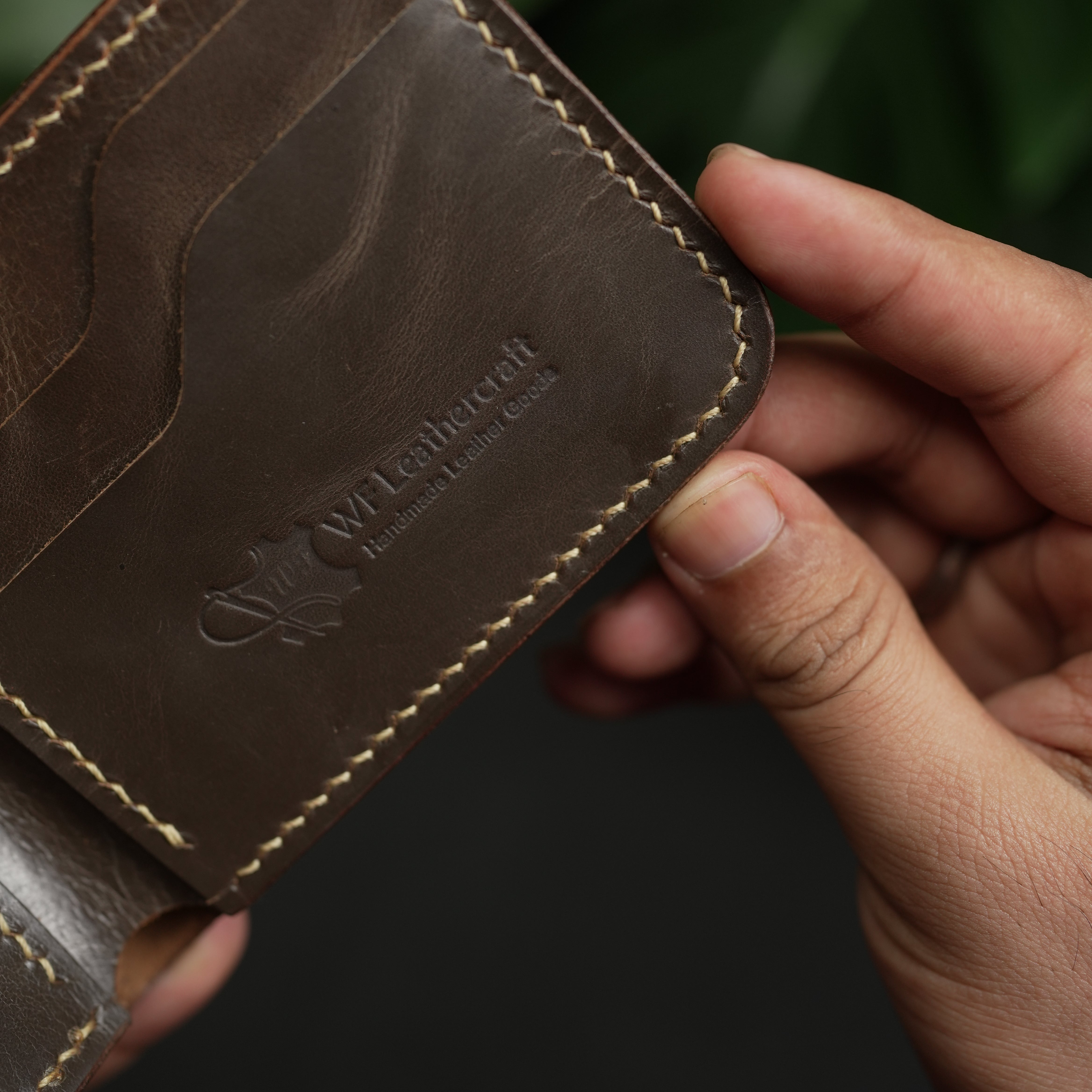 No.55-V2 Classic Bifold Wallet Dark Olive color