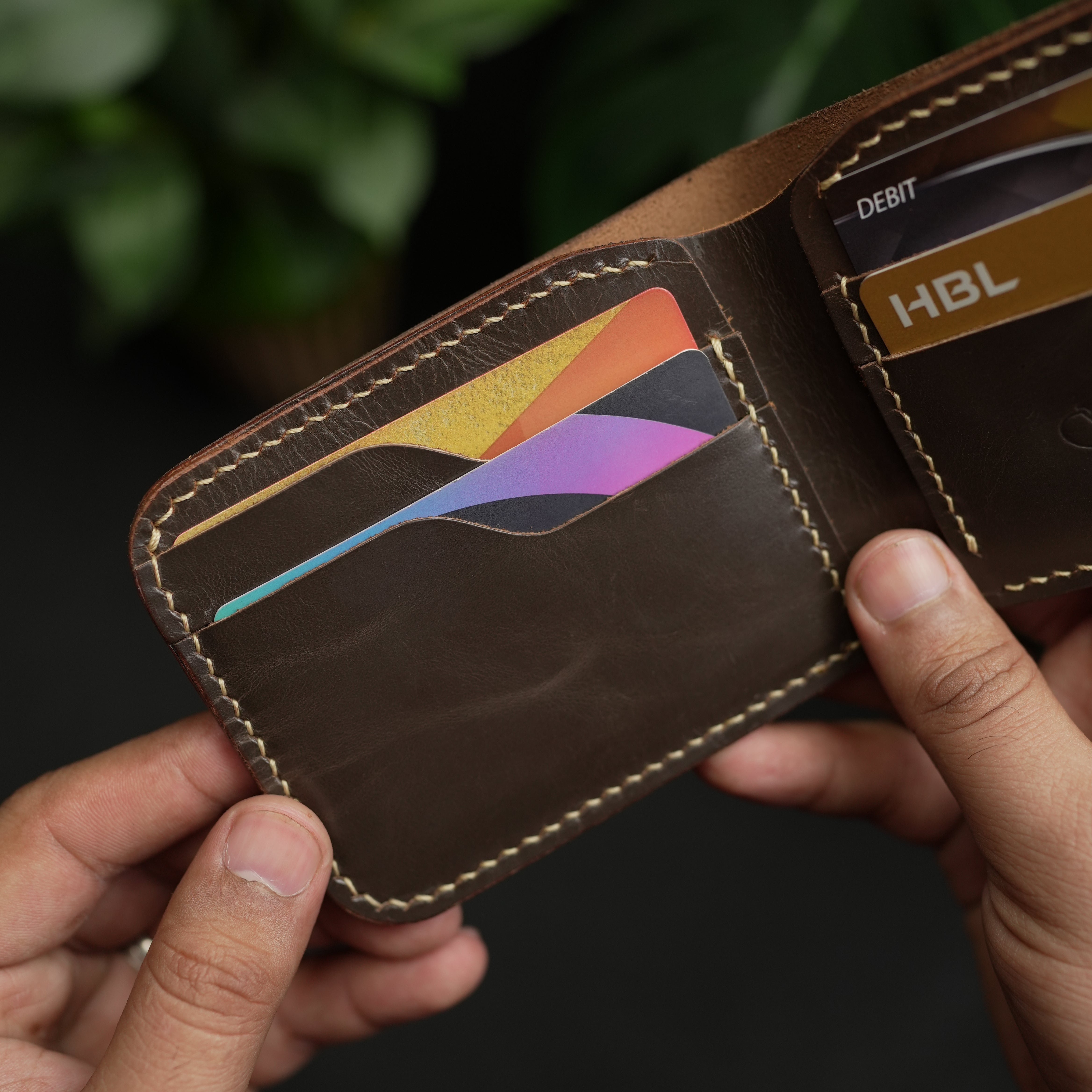 No.55-V2 Classic Bifold Wallet Dark Olive color