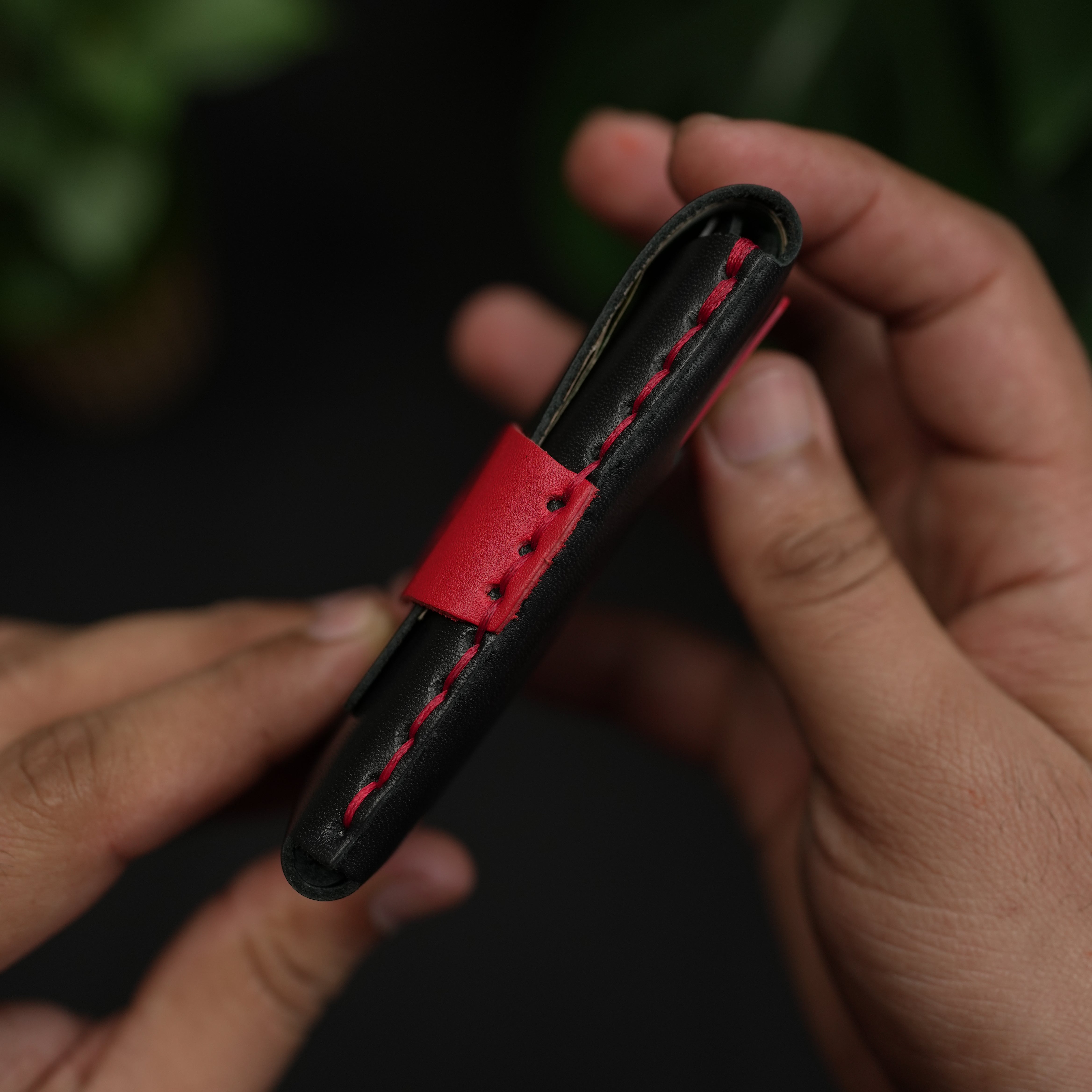 No. 101 All in one Card wallet Black with Red color