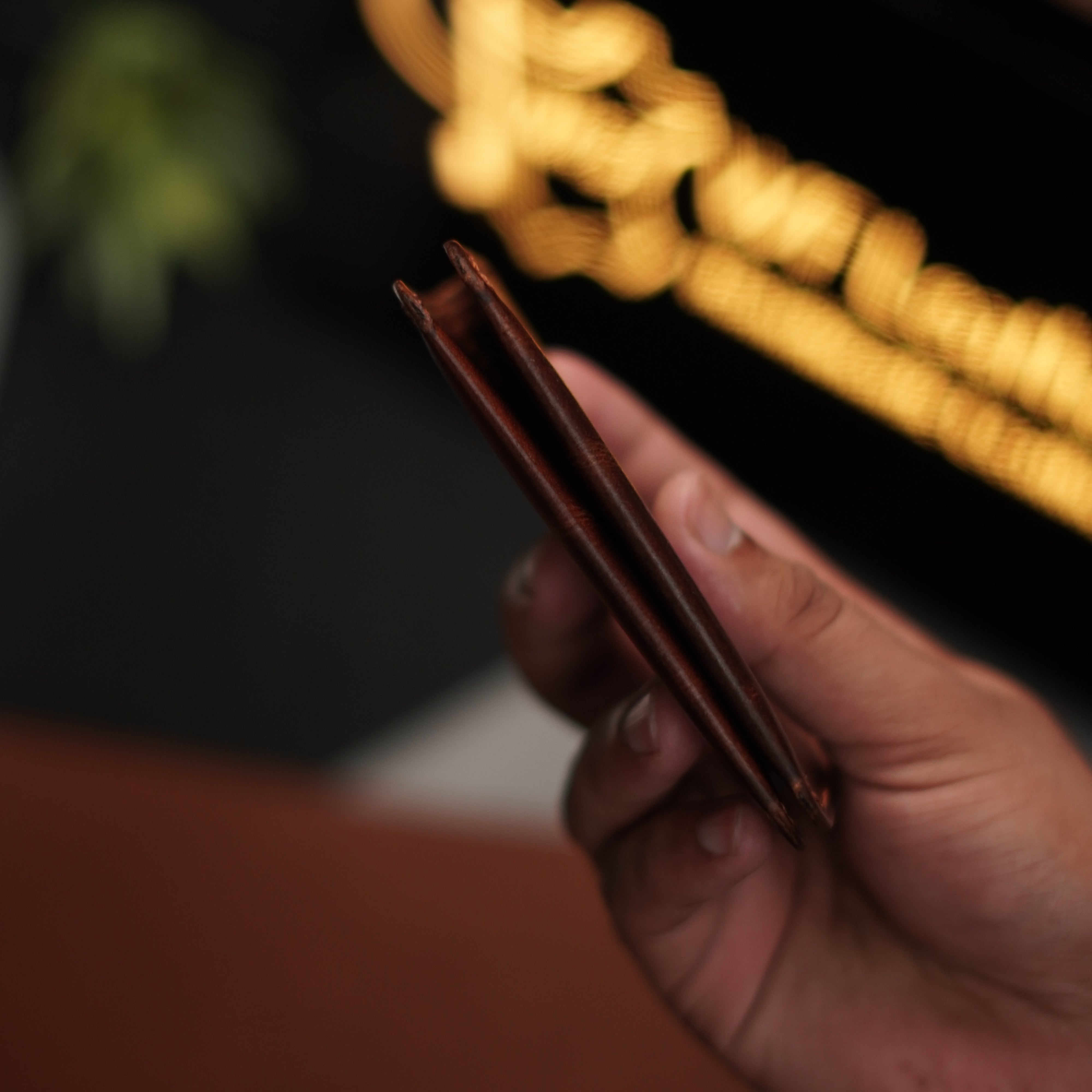 No. 85 Slim Ever Card Wallet Brown pullup