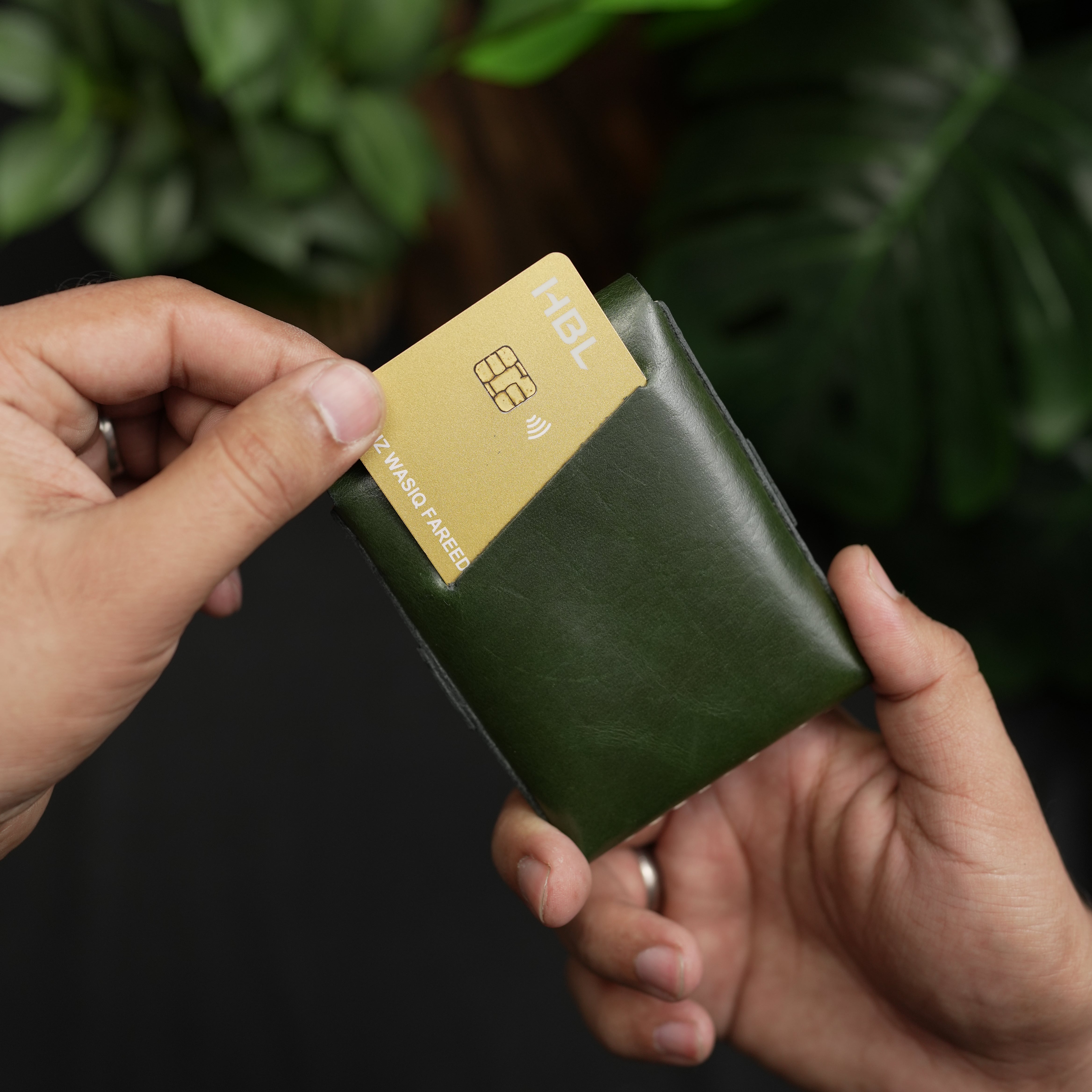 No. 101 All in one Card wallet Dark Green color