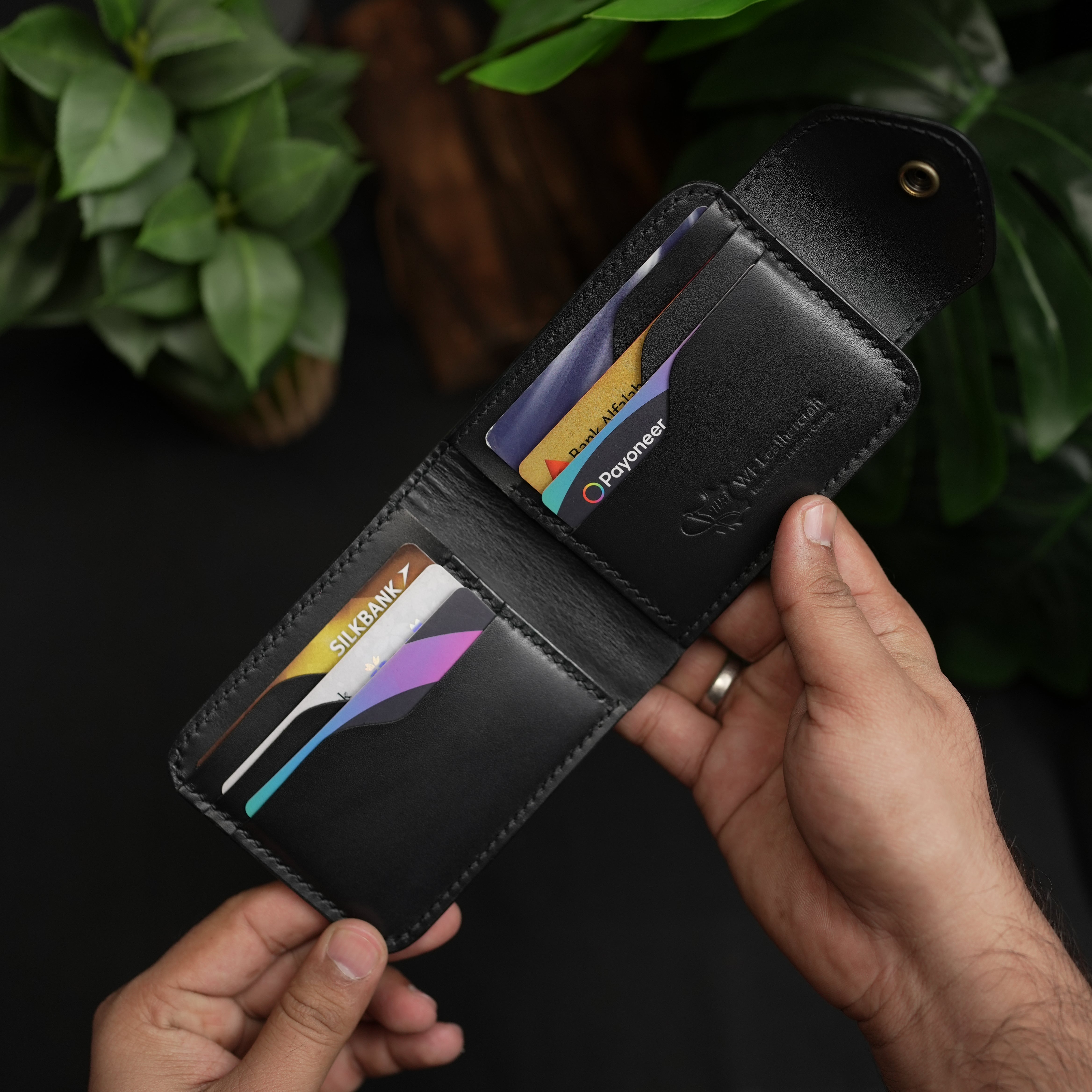 No.55 Pro claasic full optianl Leather wallet Full Black