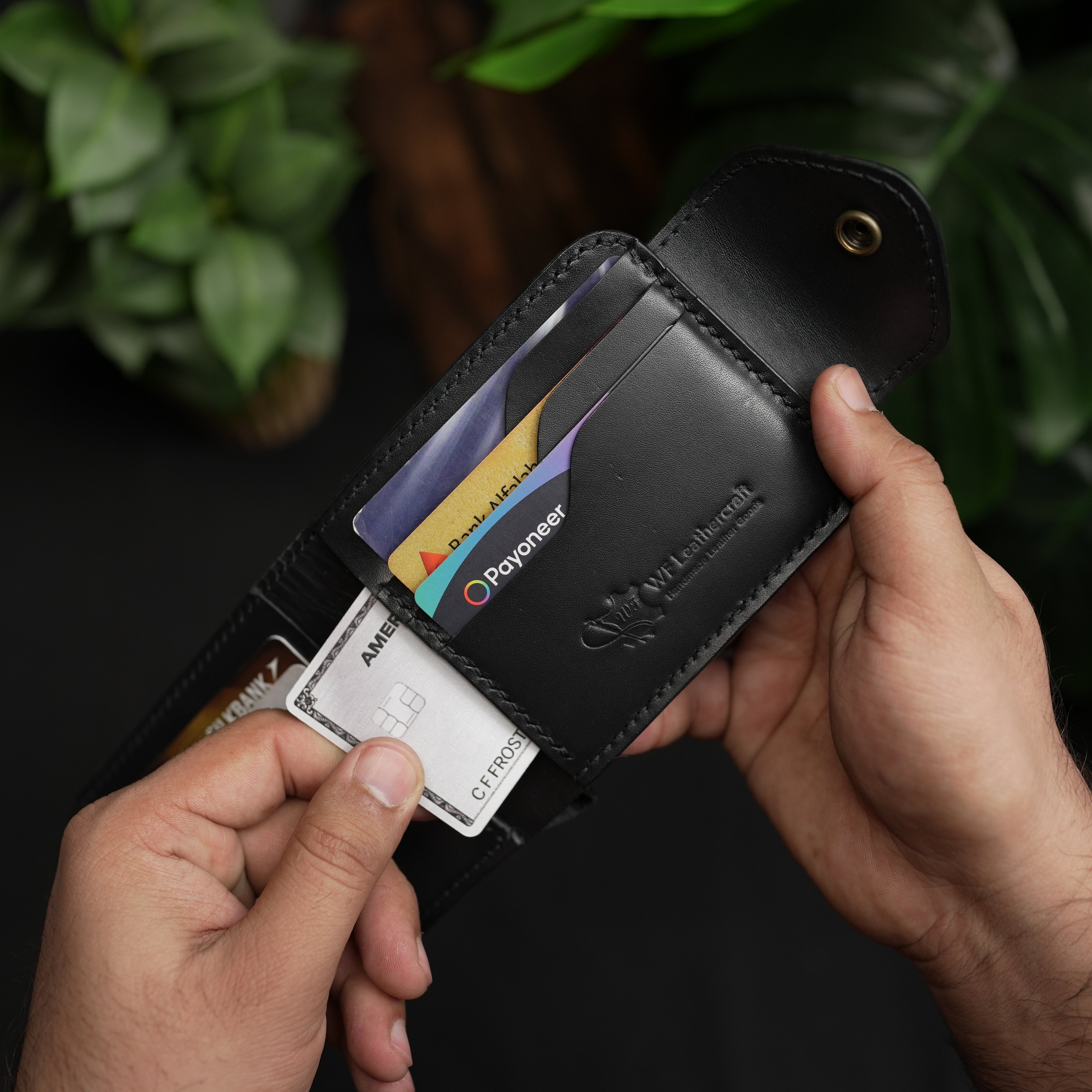 No.55 Pro claasic full optianl Leather wallet Full Black