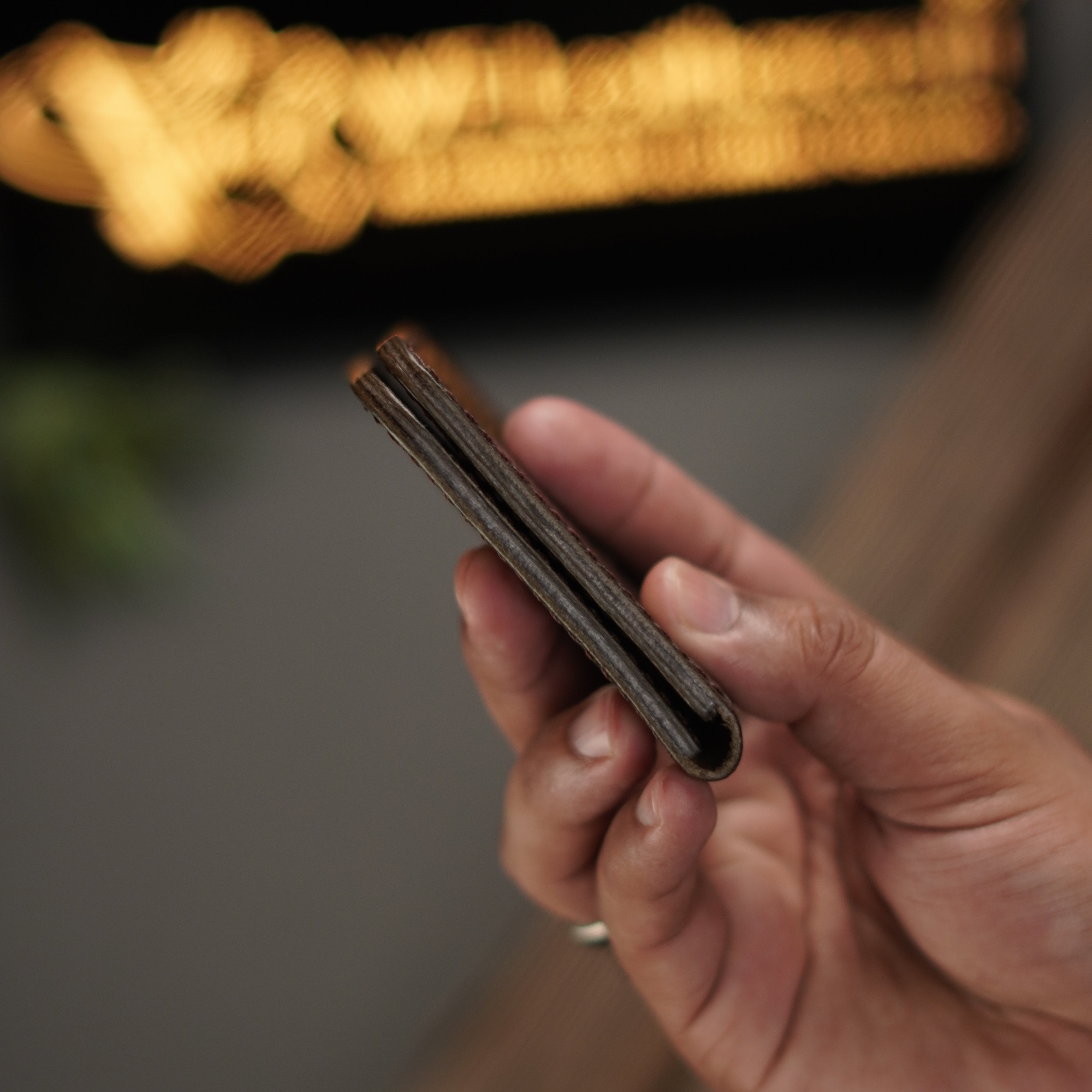 No. 79 Vertical Wallet Brown crocodile