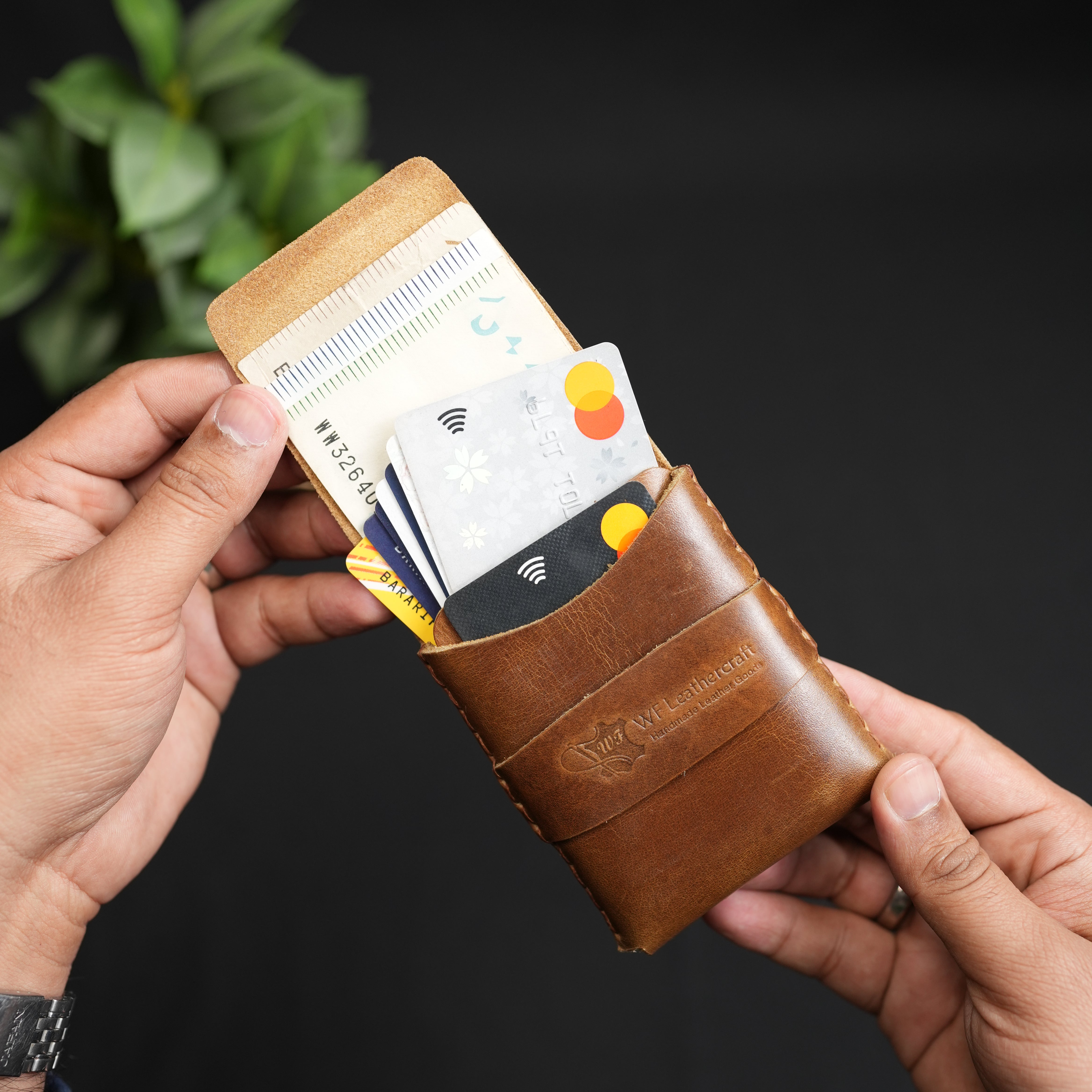 No. 101 All in one Card wallet Brown color