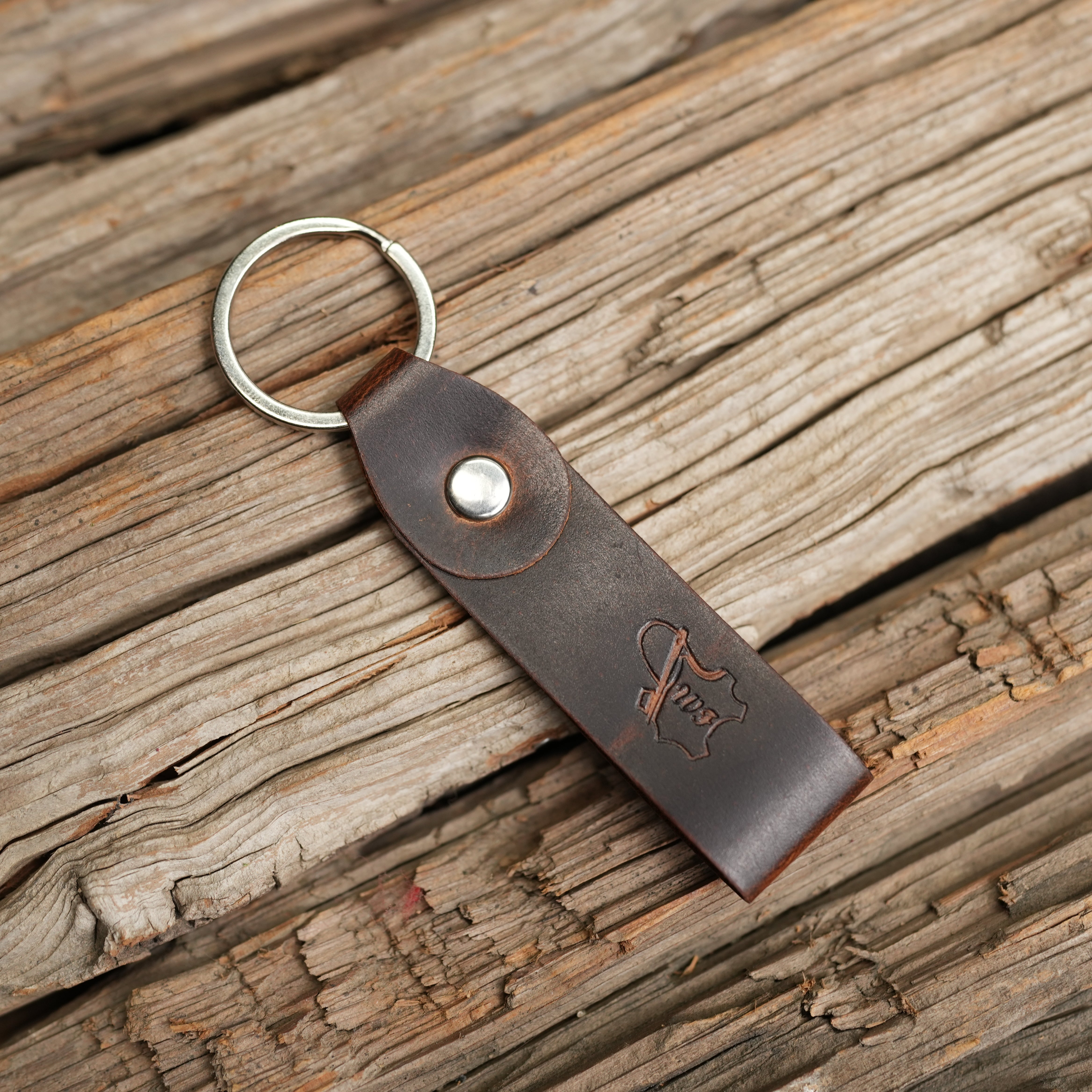 KR2 Handmade Full Grain Leather Keyring