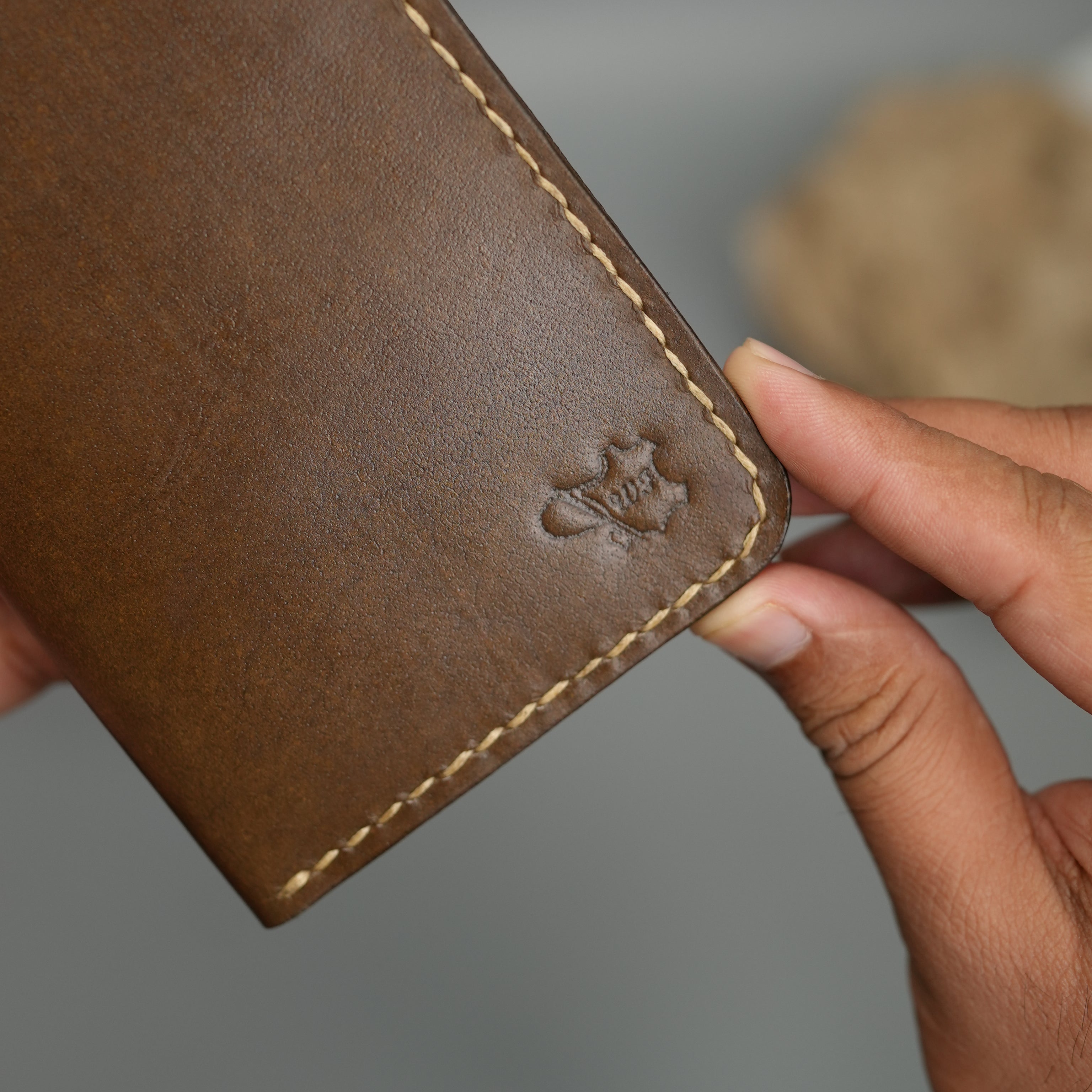 No. 94 Bifold Long leather wallet Brown Color